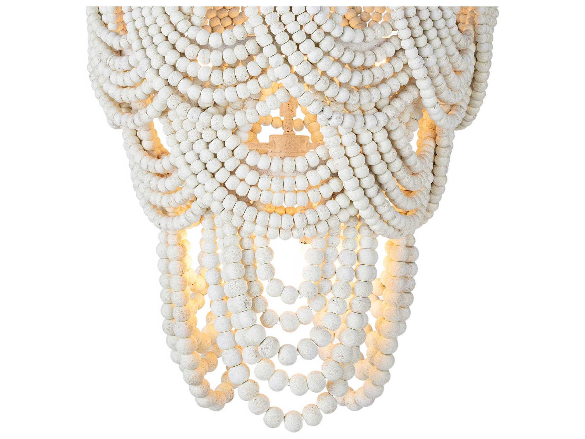 Regina Andrew 6-Light White Wood Chandelier