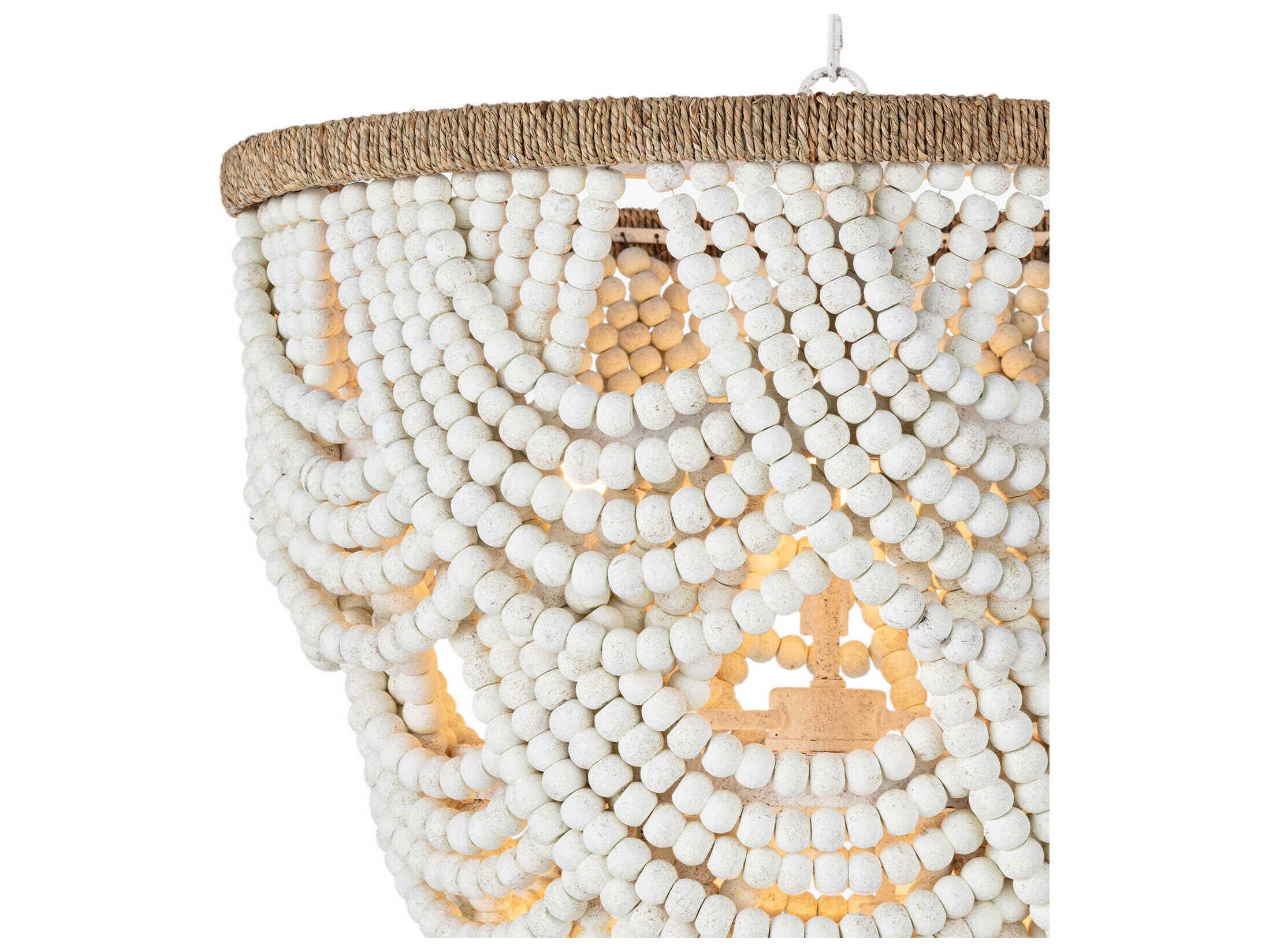 Regina Andrew 6-Light White Wood Chandelier