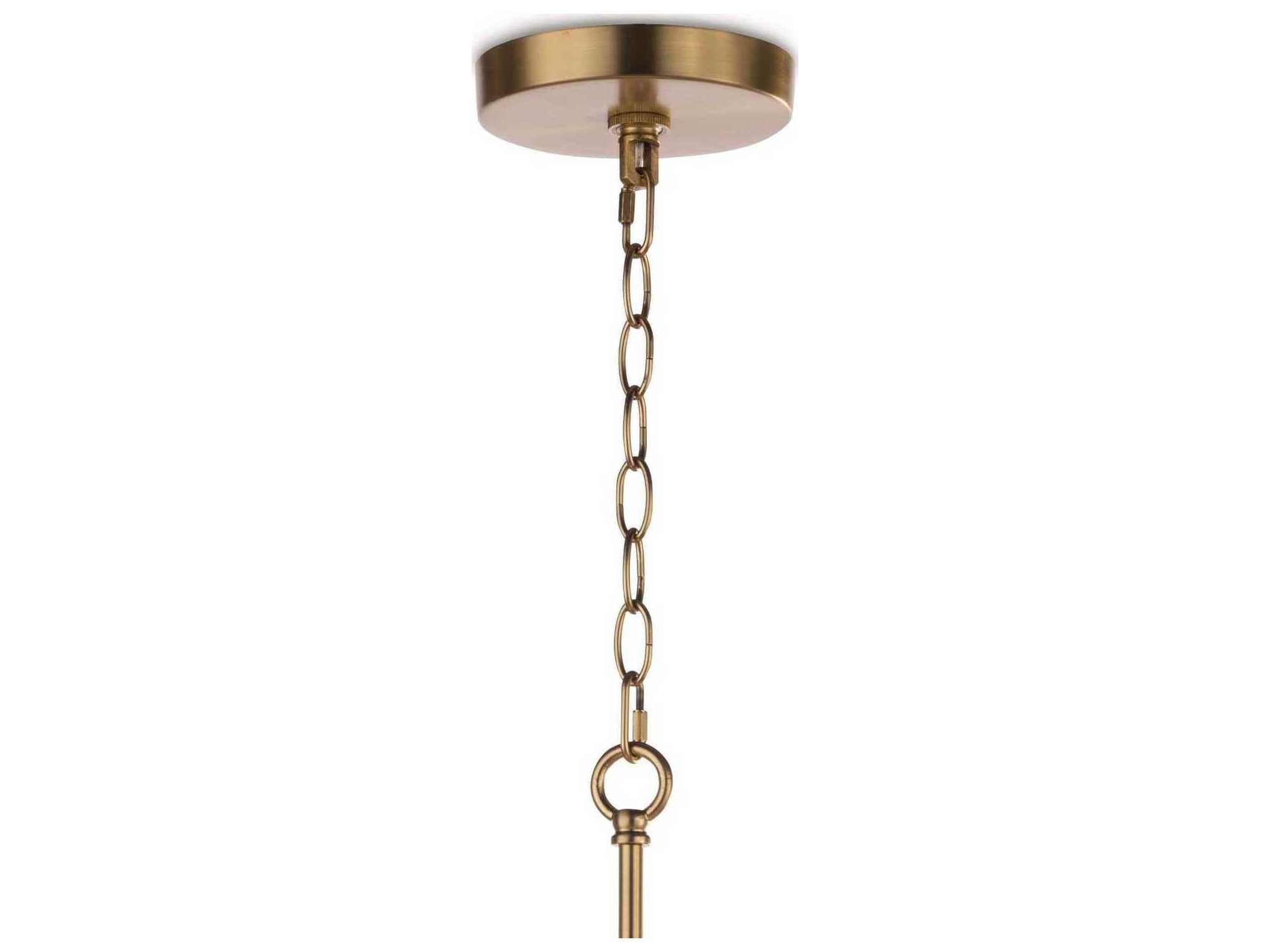 Regina Andrew Charlotte 6-Light Natural Brass Glass Cylinder Mini Pendant
