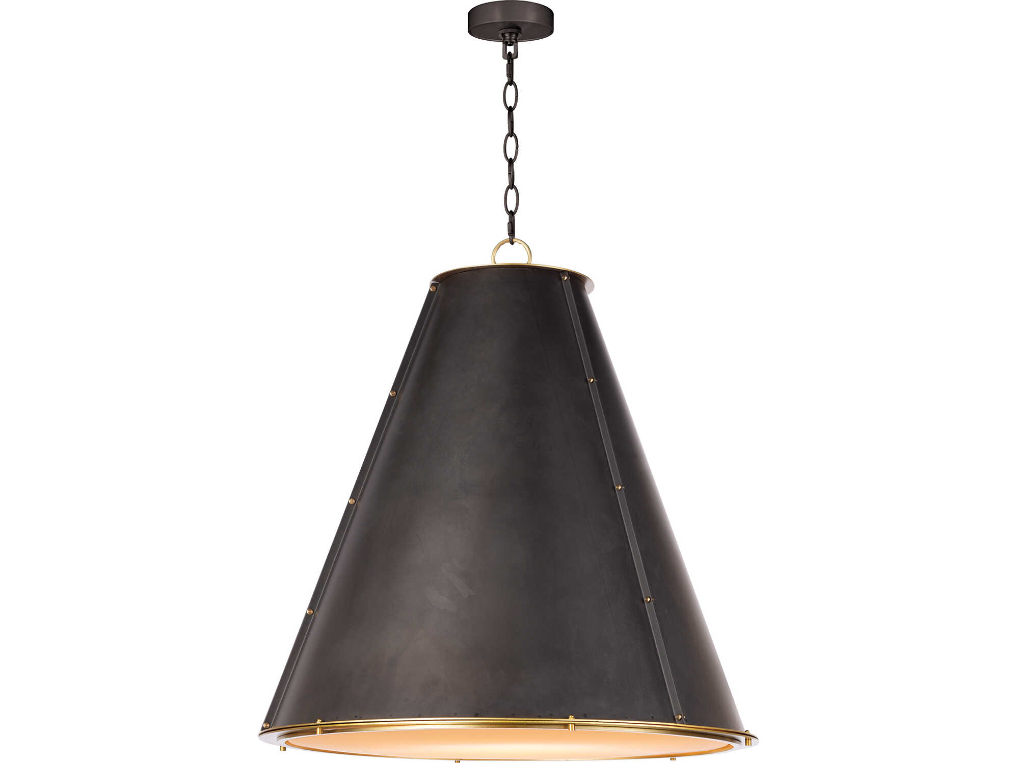 Regina Andrew French Maid 3-Light Blackened Brass Pendant