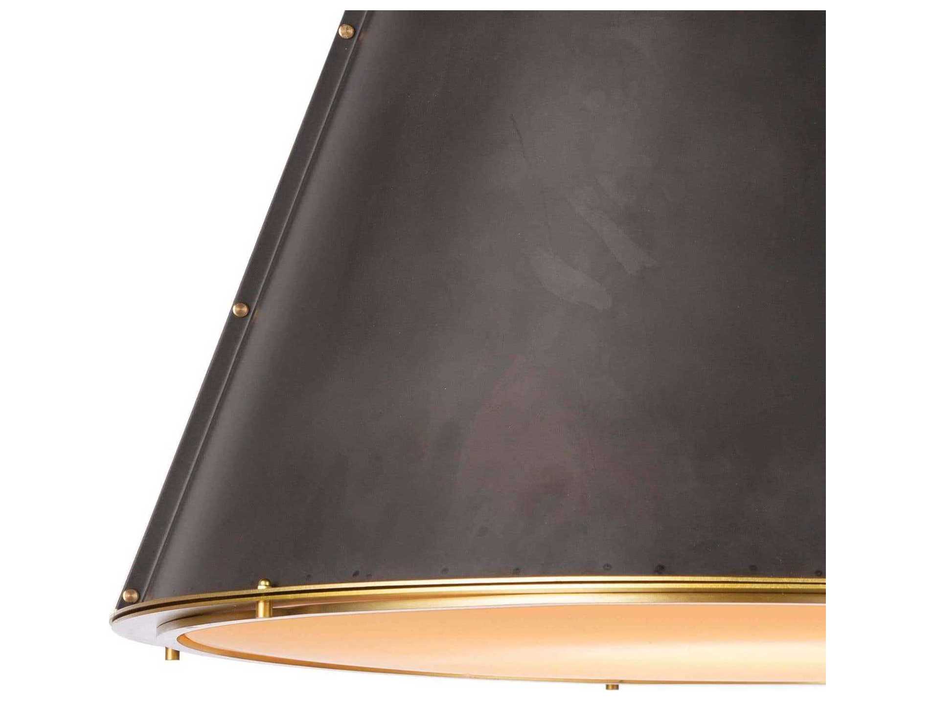 Regina Andrew French Maid 3-Light Blackened Brass Pendant