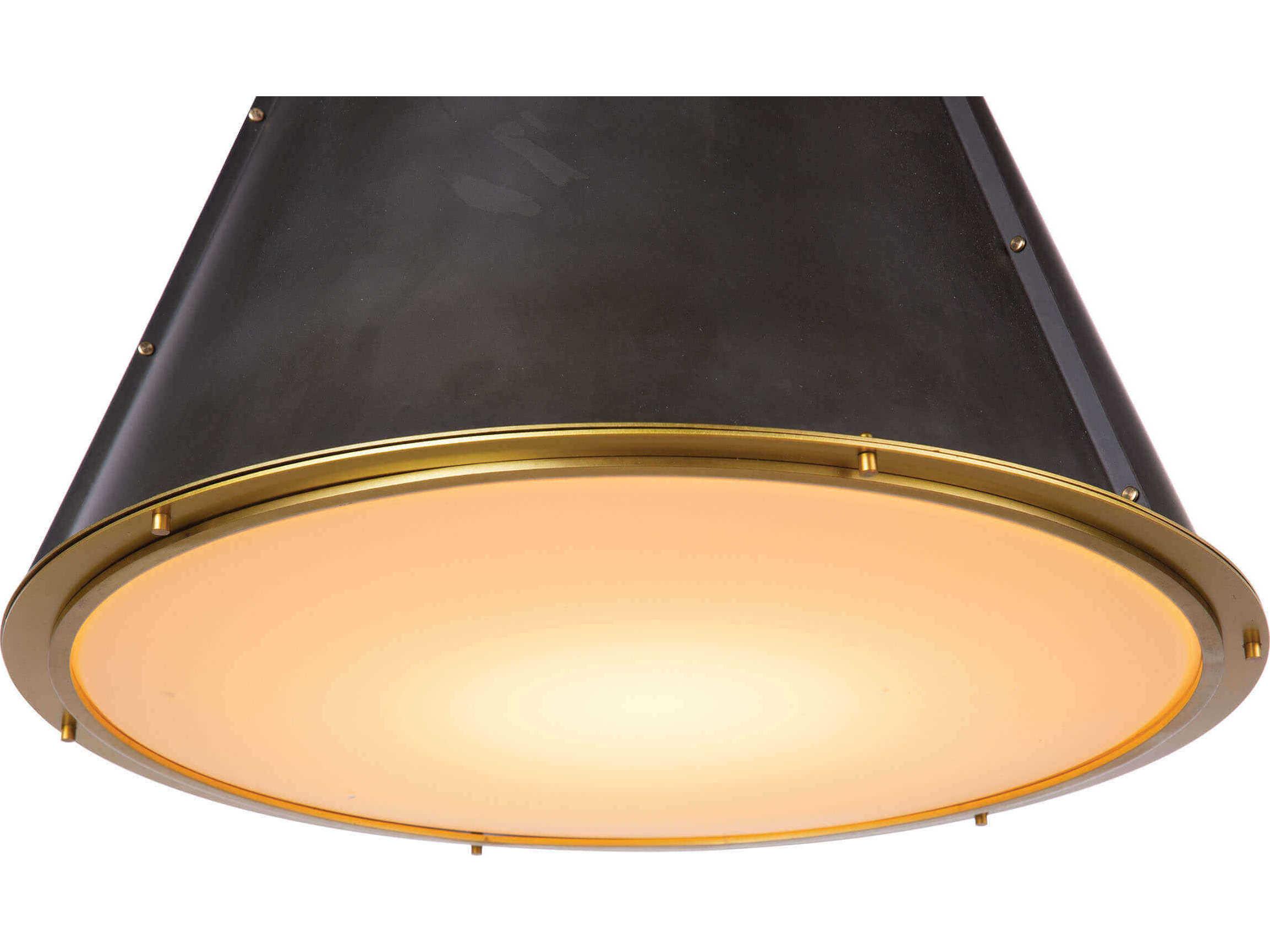 Regina Andrew French Maid 3-Light Blackened Brass Pendant