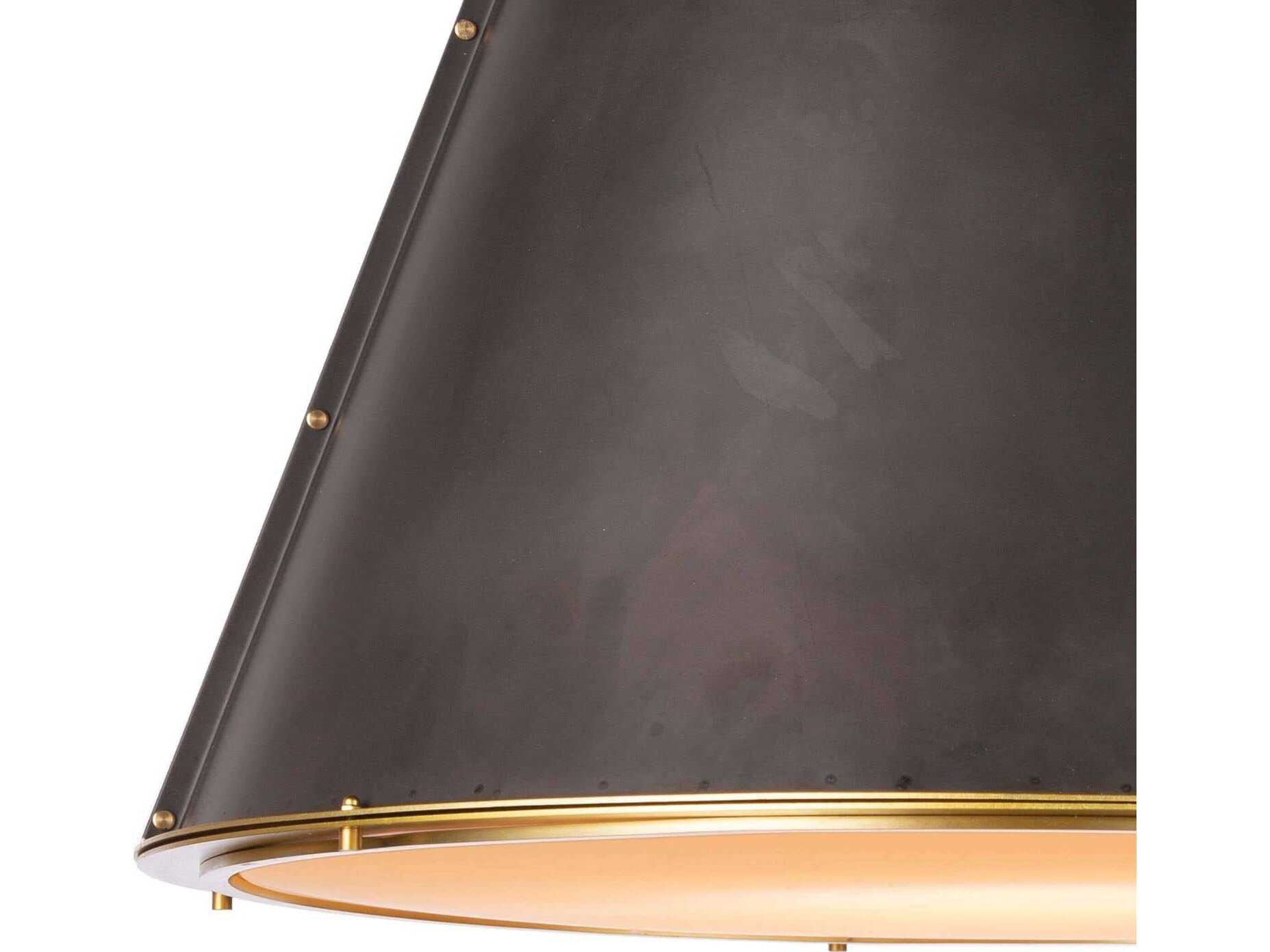 Regina Andrew French Maid 3-Light Blackened Brass Pendant