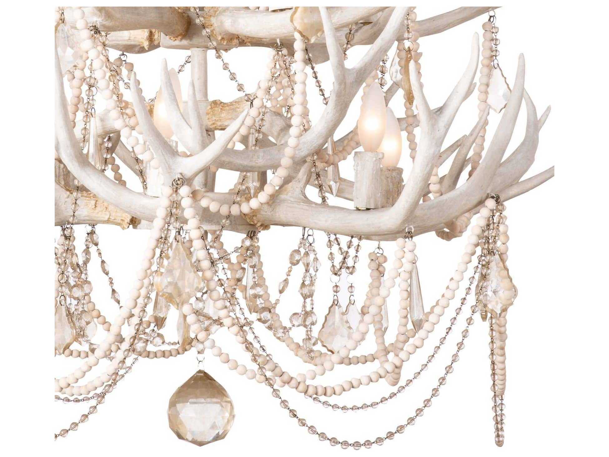Regina Andrew Cheyanne 12-Light White Candelabra Tiered Chandelier