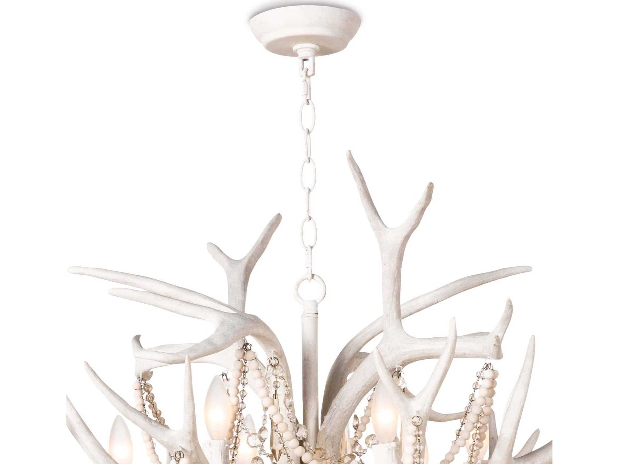 Regina Andrew Cheyanne 12-Light White Candelabra Tiered Chandelier