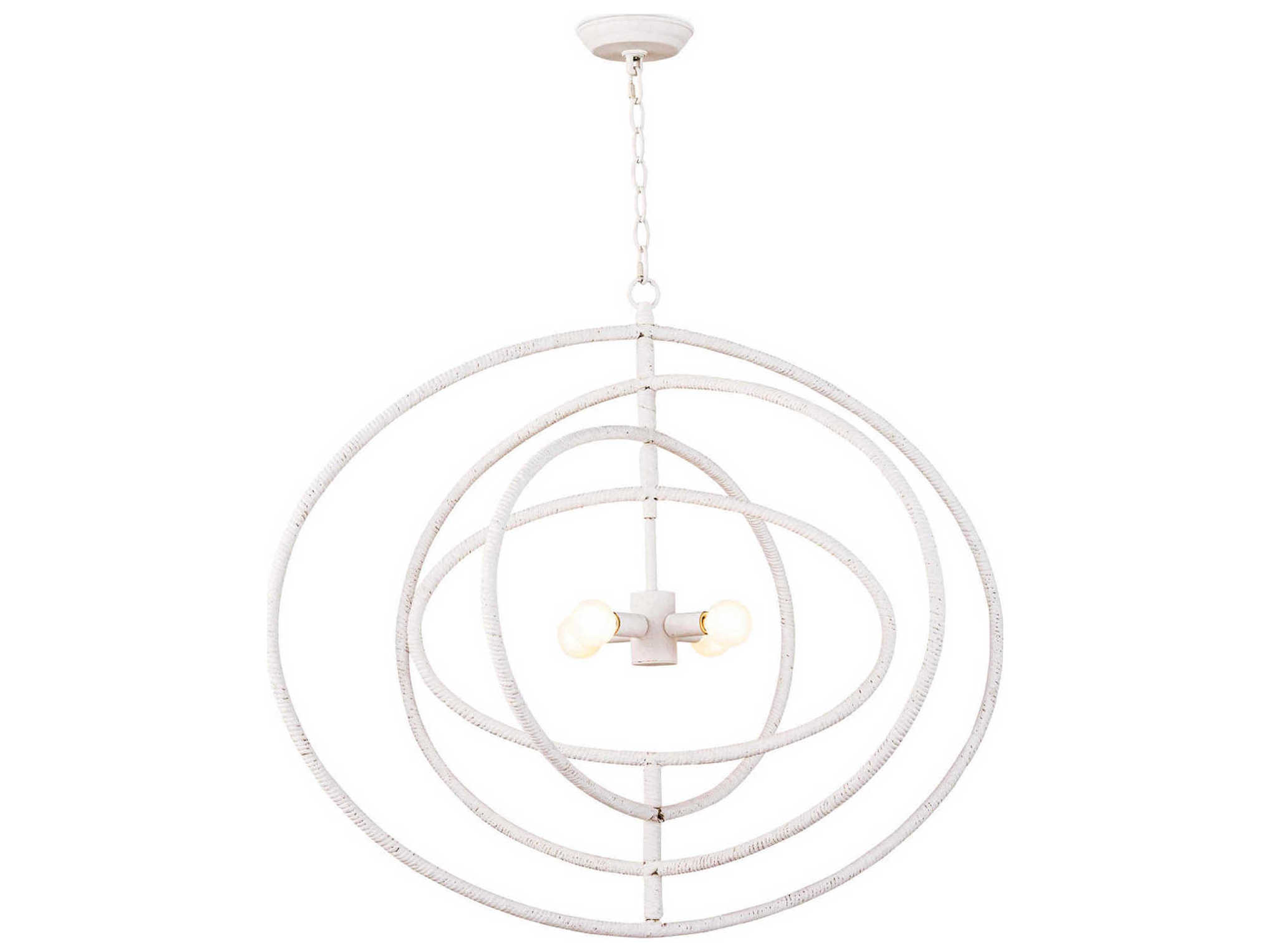 Regina Andrew 4-Light White Geometric Round Pendant