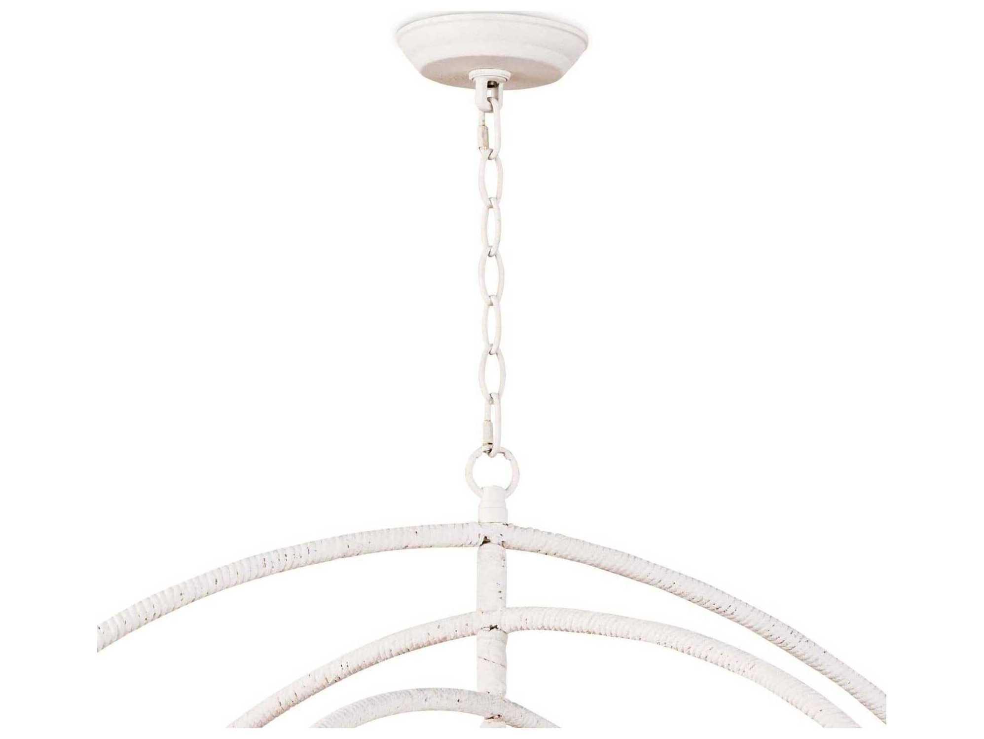 Regina Andrew 4-Light White Geometric Round Pendant
