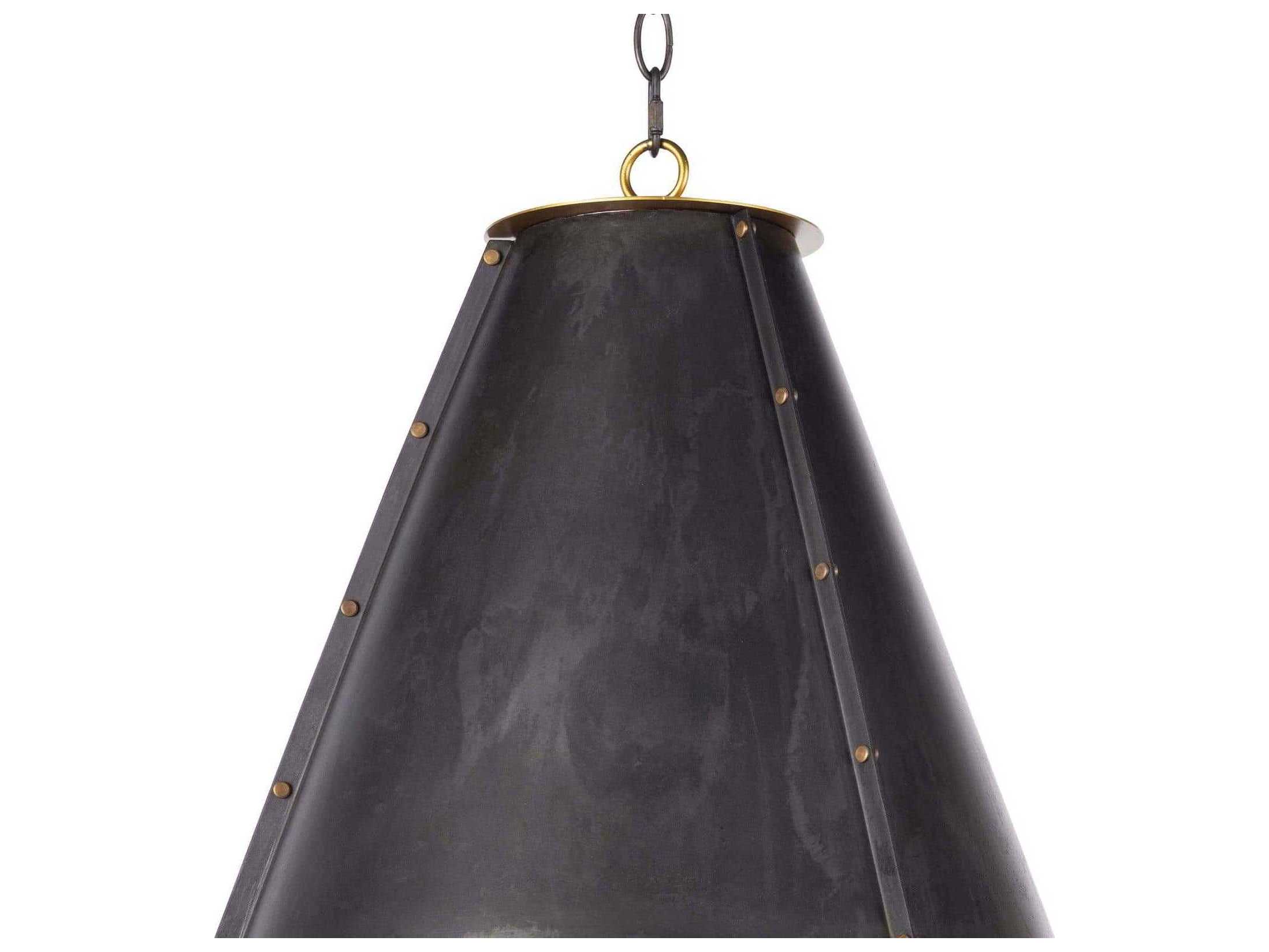 Regina Andrew French Maid 1-Light Blackened Brass Pendant