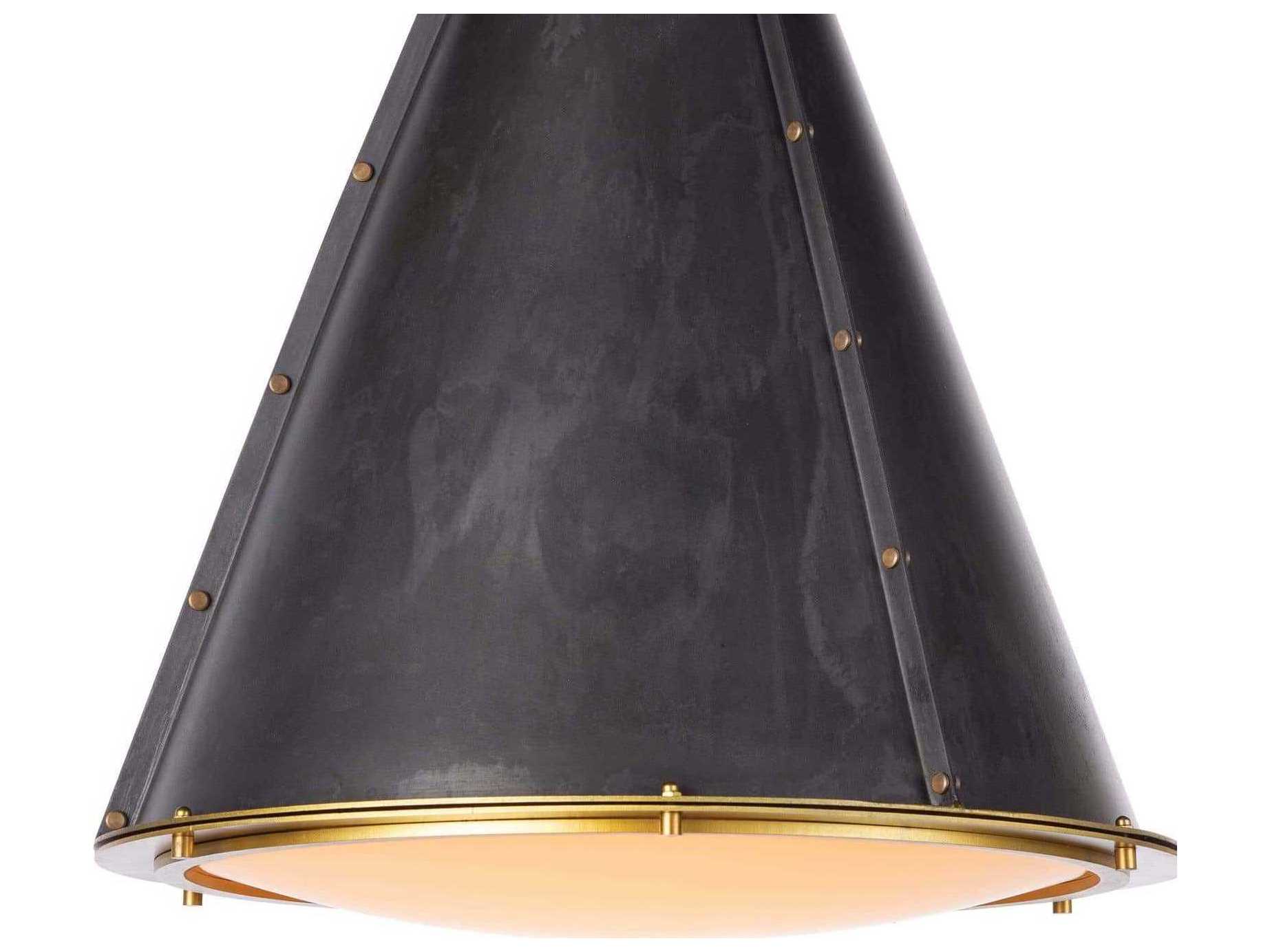 Regina Andrew French Maid 1-Light Blackened Brass Pendant