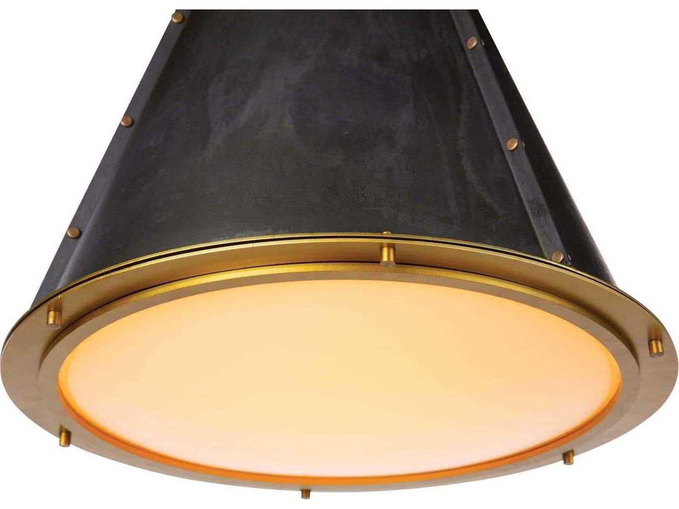 Regina Andrew French Maid 1-Light Blackened Brass Pendant