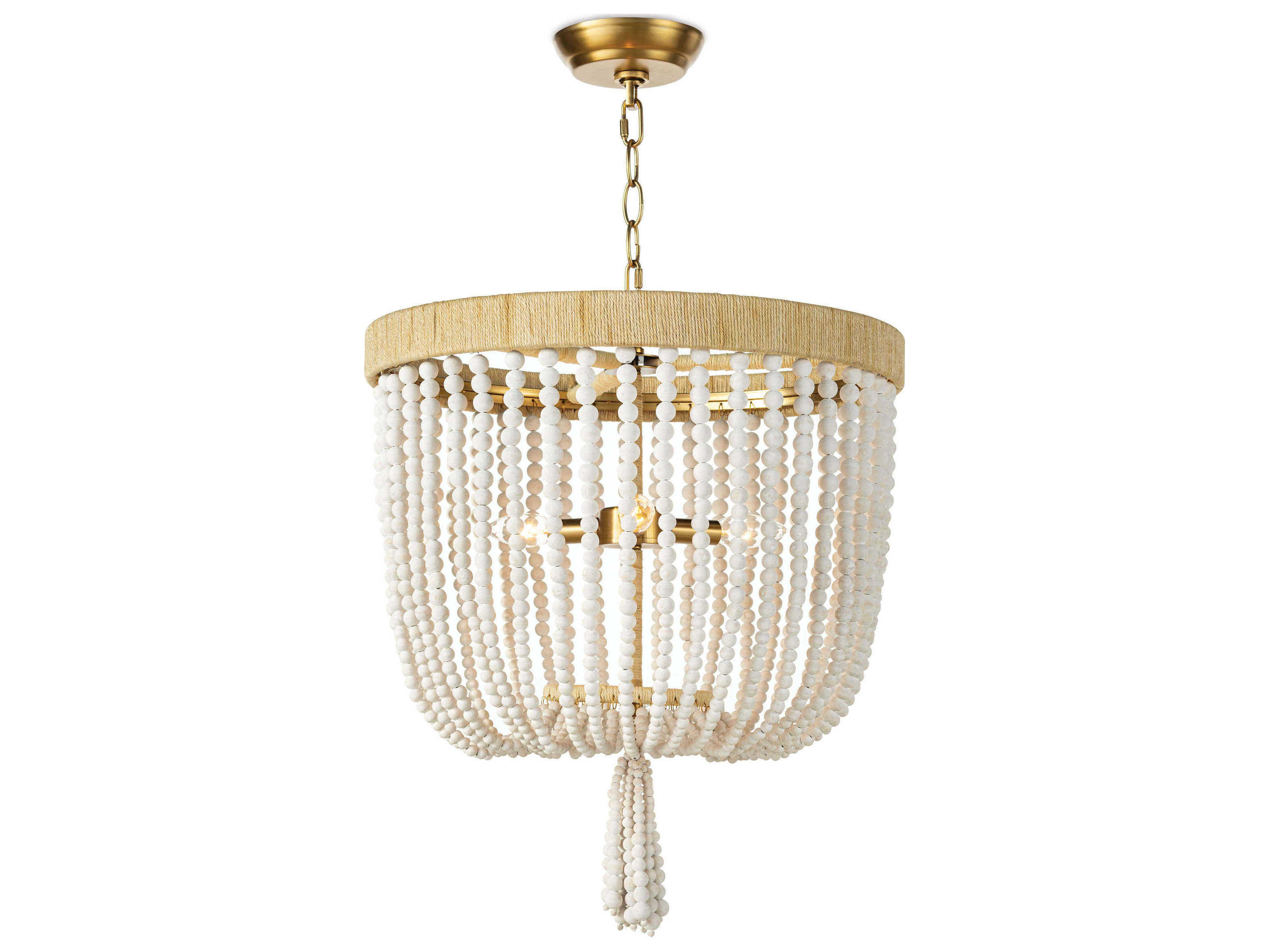Regina Andrew Milos 3-Light White Chandelier