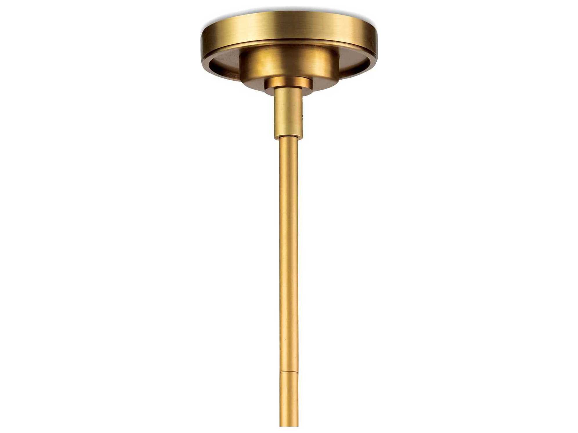 Regina Andrew Cafe 3-Light Natural Brass Glass Globe Mini Pendant