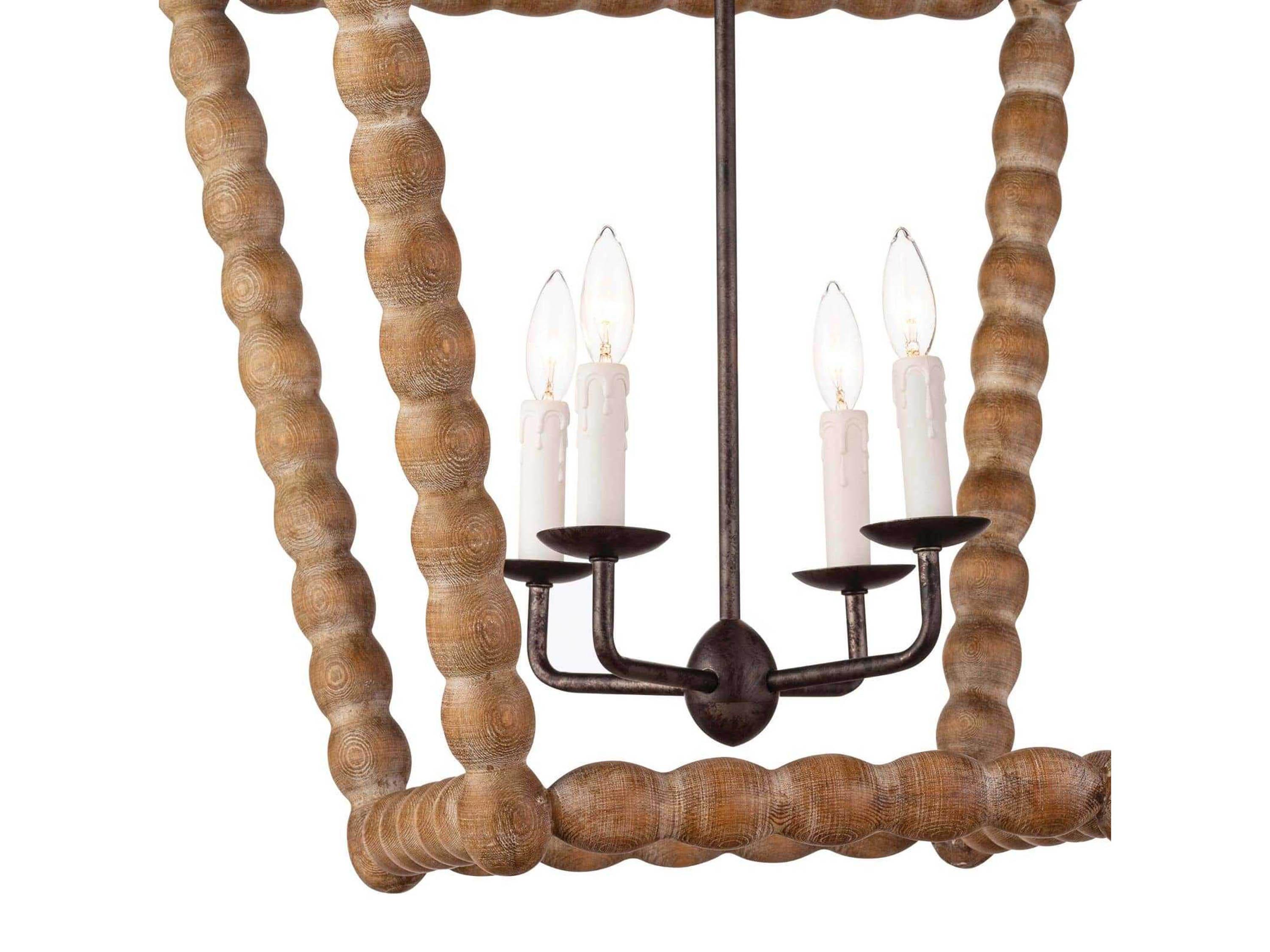 Regina Andrew 4-Light Natural Brown Candelabra Chandelier