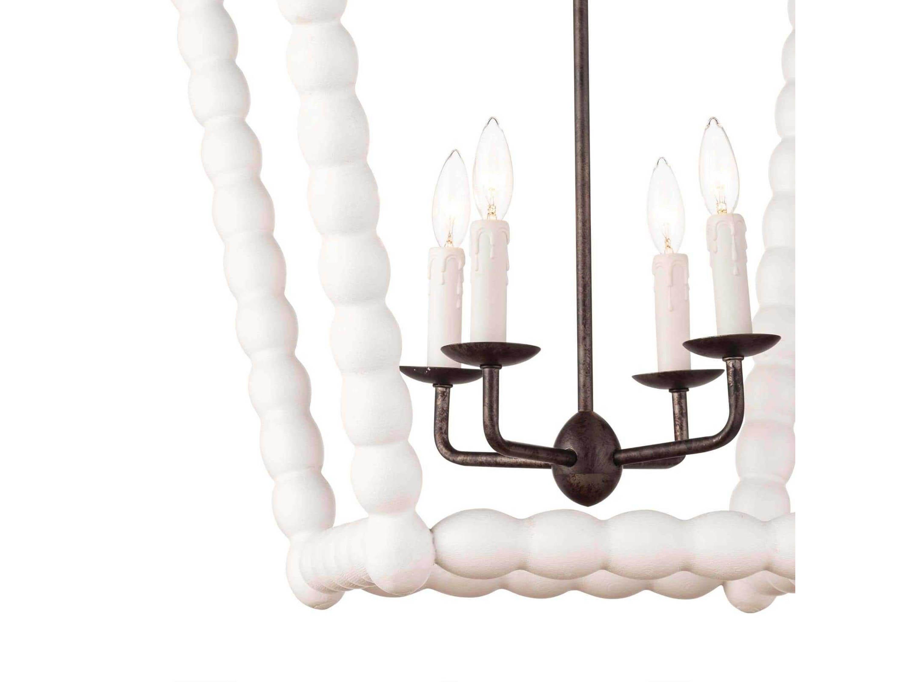 Regina Andrew Perennial 4-Light White Lantern Pendant