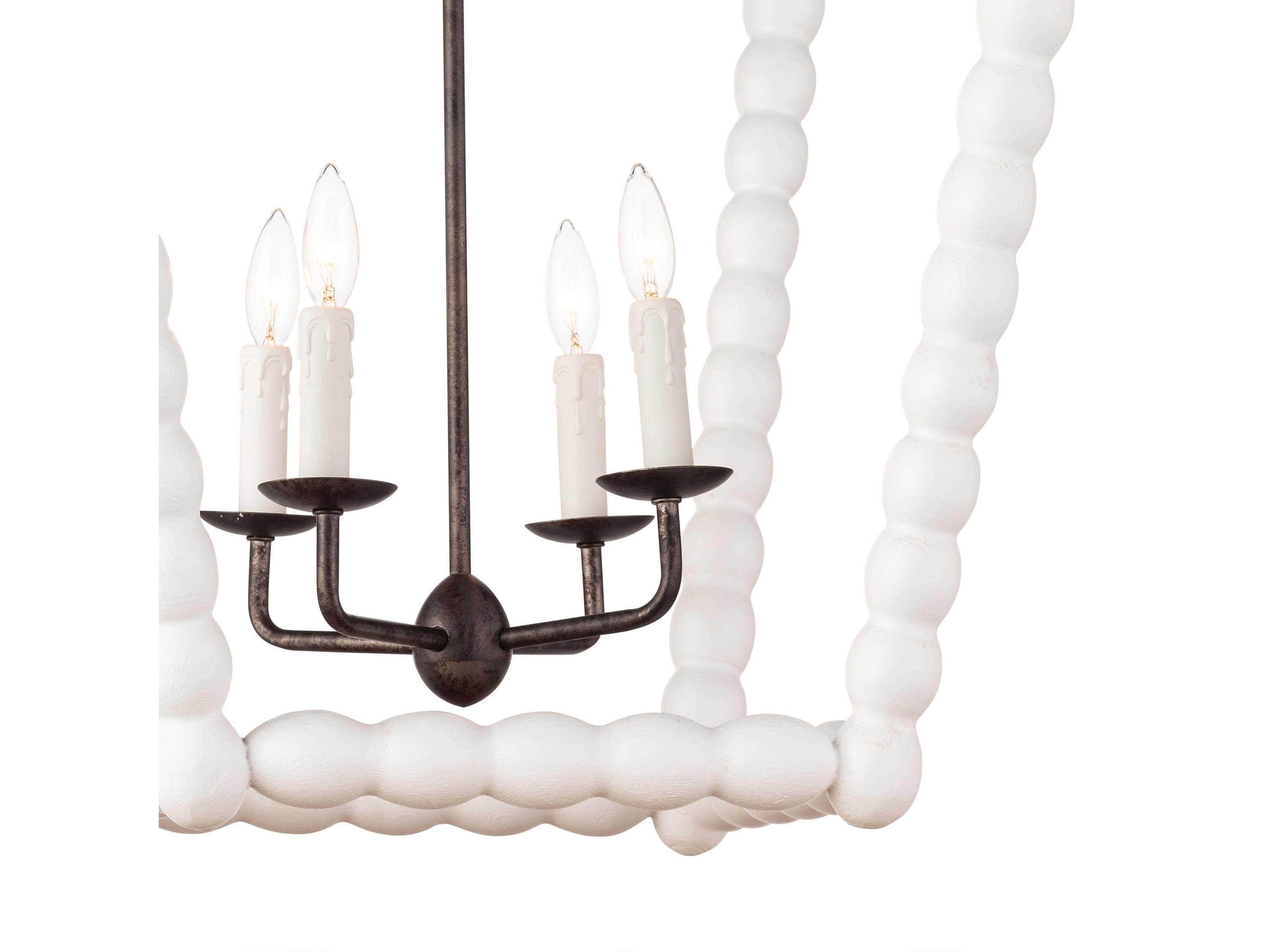 Regina Andrew Perennial 4-Light White Lantern Pendant