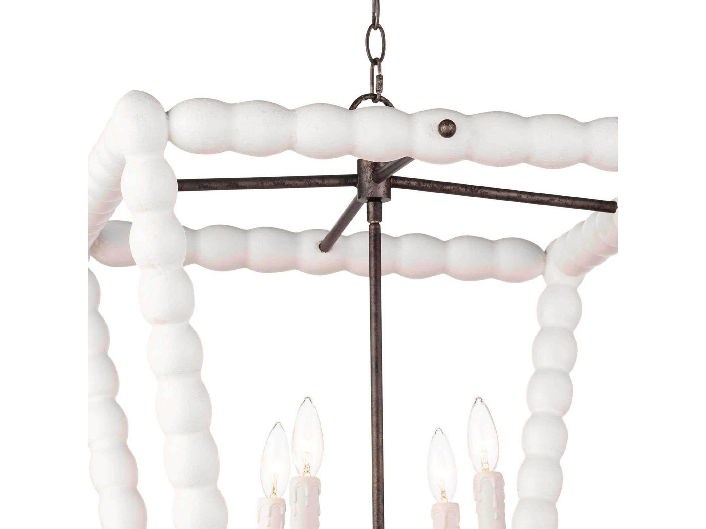 Regina Andrew Perennial 4-Light White Lantern Pendant