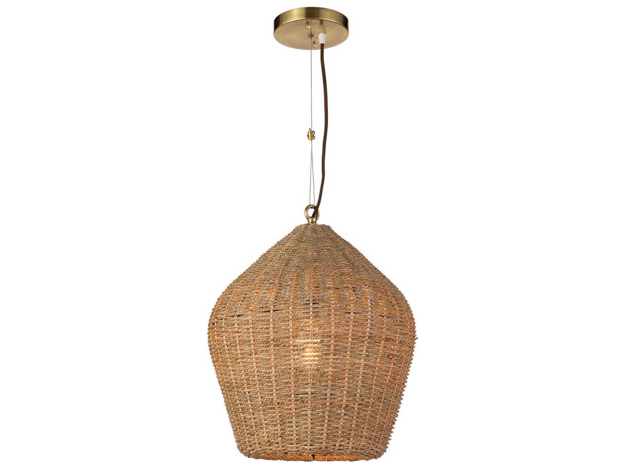 Regina Andrew 1-Light Natural Brown Dome Pendant