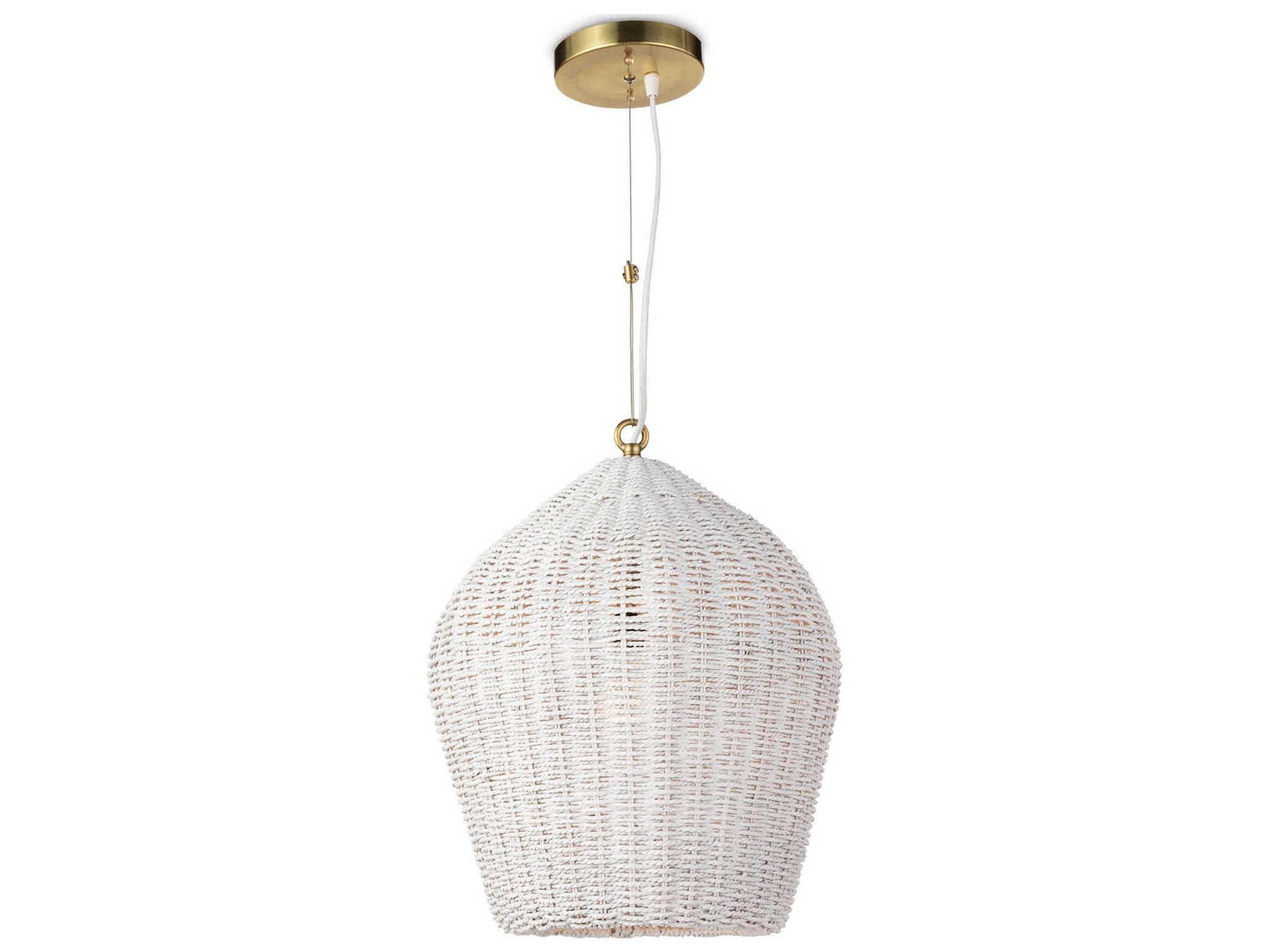 Regina Andrew 1-Light White Dome Pendant