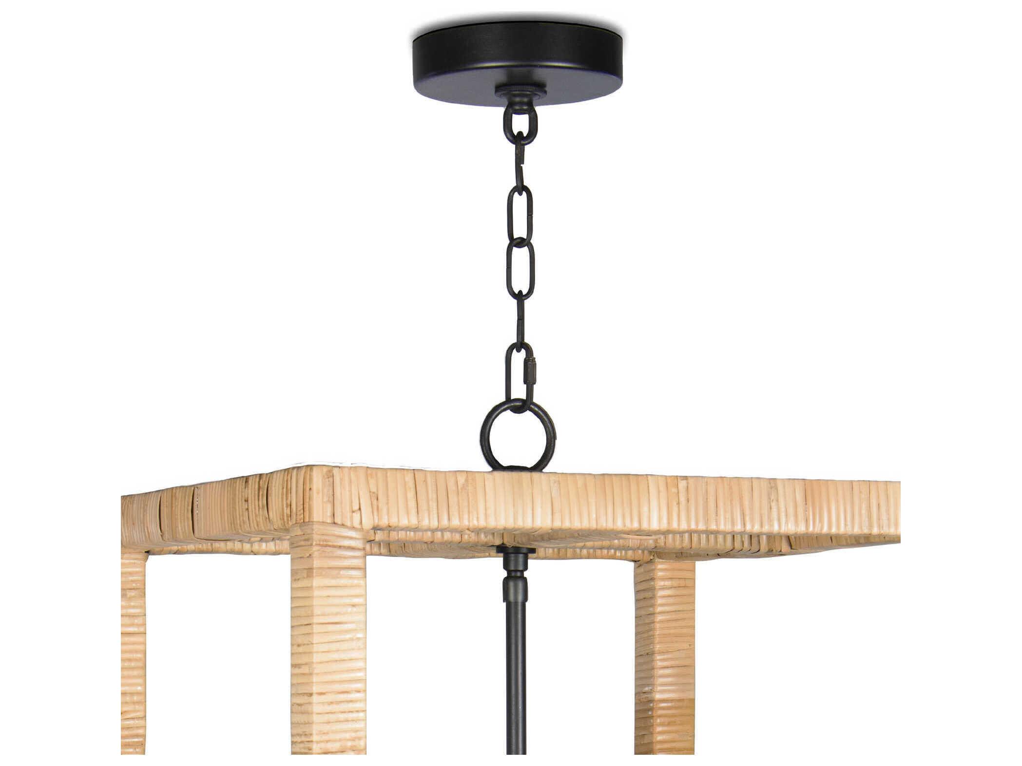 Regina Andrew Newport 4-Light Natural Brown Candelabra Geometric Chandelier