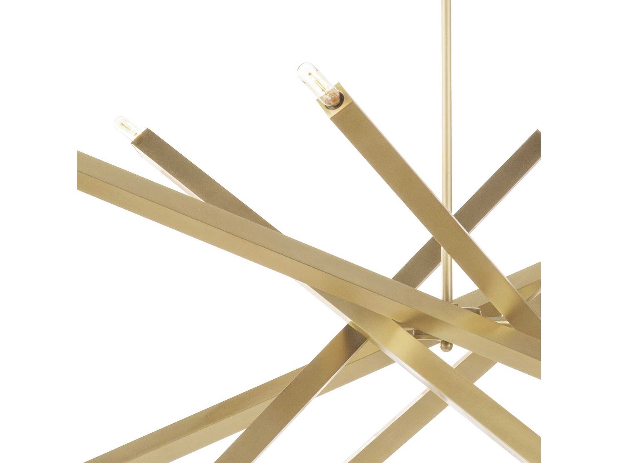 Regina Andrew Viper 12-Light Natural Brass Sputnik Chandelier