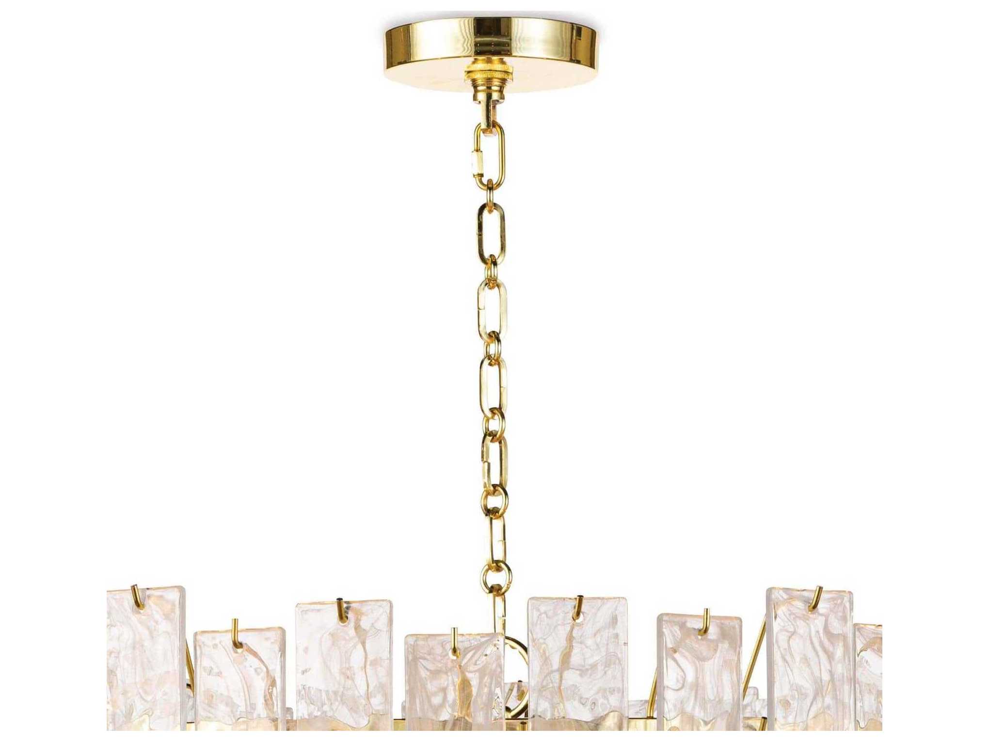 Regina Andrew Glacier 16-Light6-Light Clear Brass Glass Pendant
