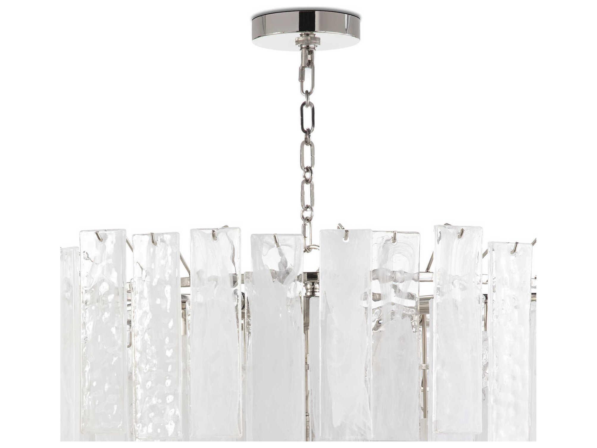 Regina Andrew Glacier 16-Light6-Light Clear Nickel Glass Pendant