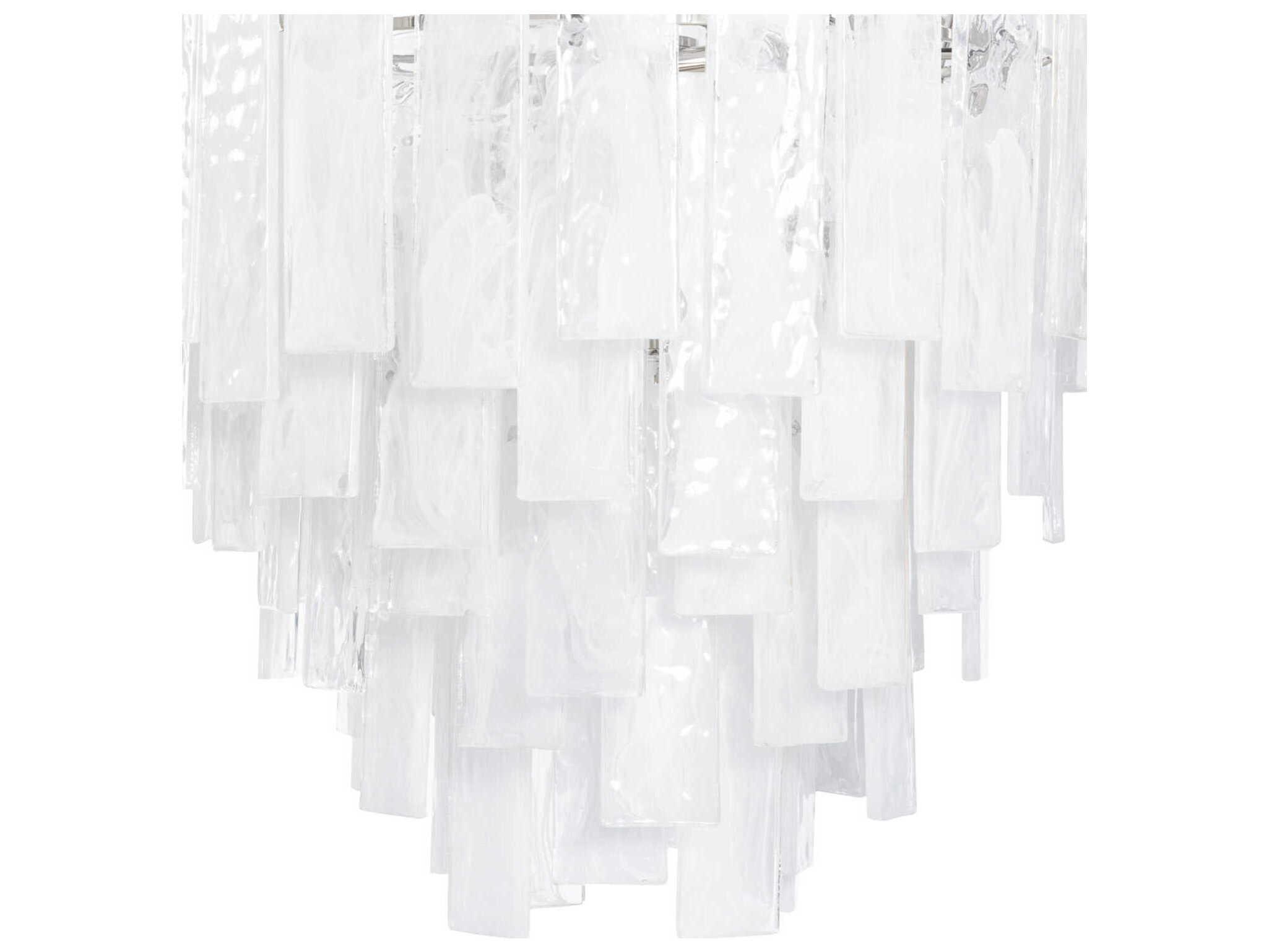 Regina Andrew Glacier 8-Light Clear Nickel Glass Pendant