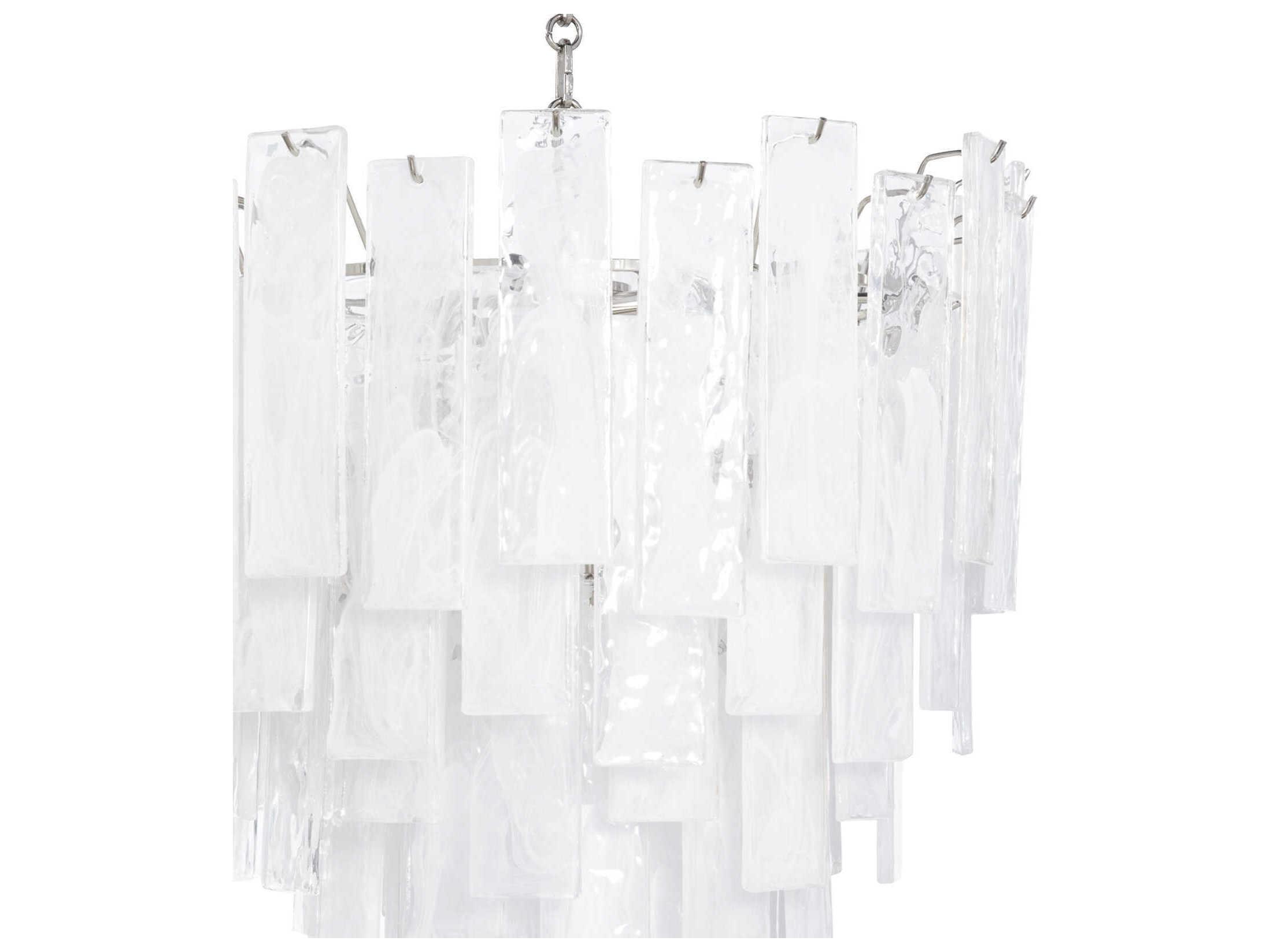 Regina Andrew Glacier 8-Light Clear Nickel Glass Pendant