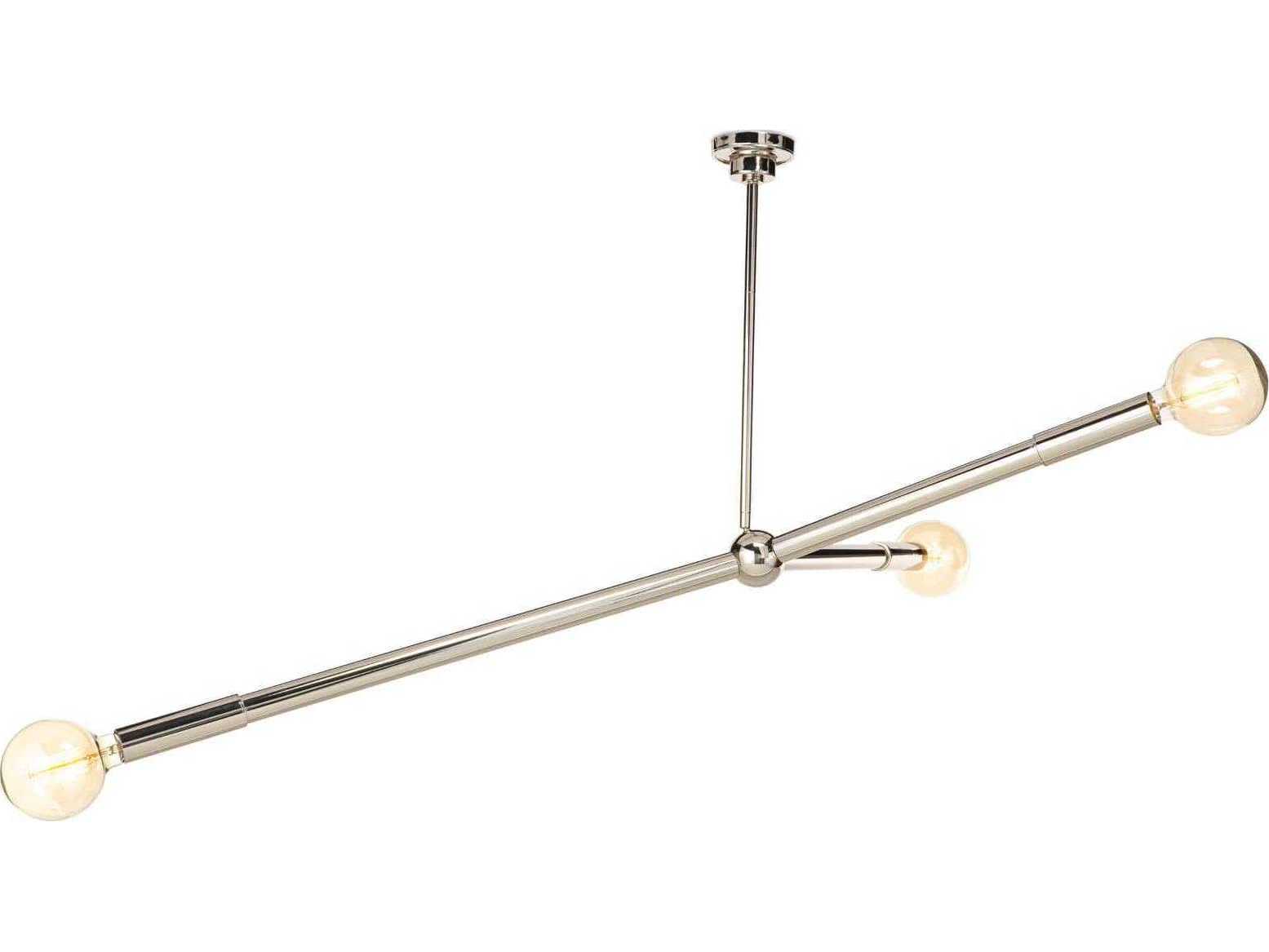 Regina Andrew Talon 3-Light Polished Nickel Globe Chandelier