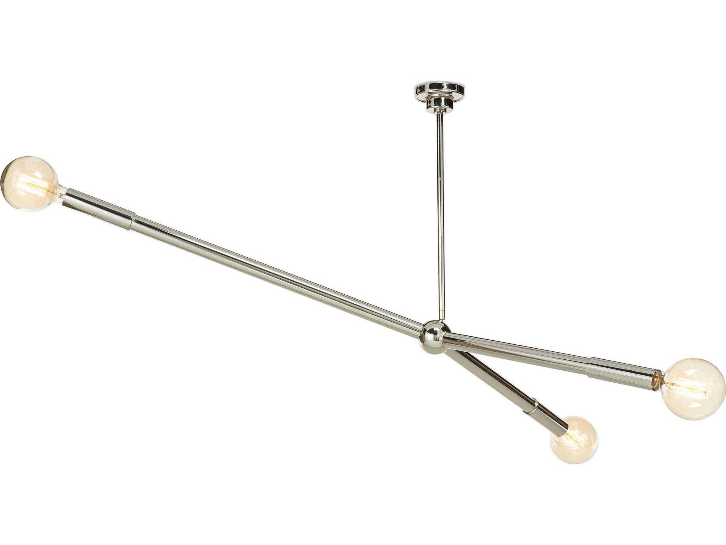 Regina Andrew Talon 3-Light Polished Nickel Globe Chandelier