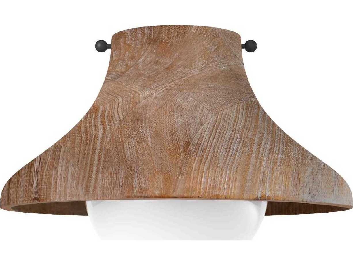 Regina Andrew 1-Light Natural Brown Bell Flush Mount