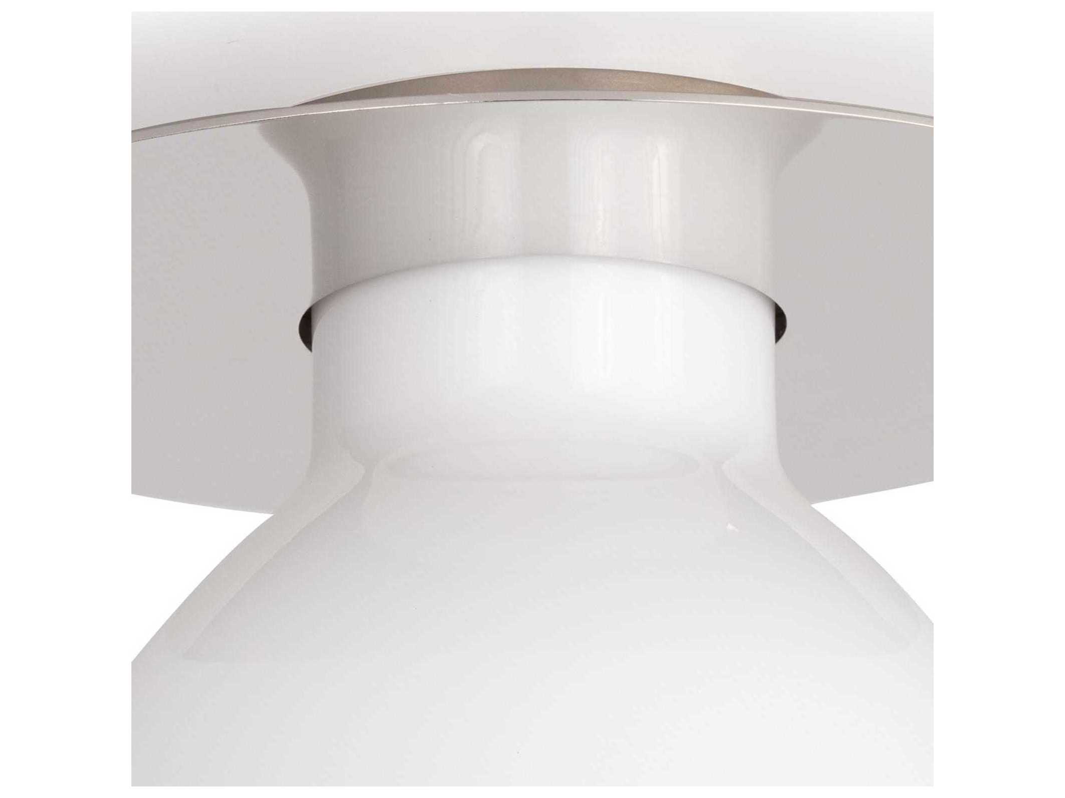 Regina Andrew Mixer 1-Light White Glass Bell Flush Mount