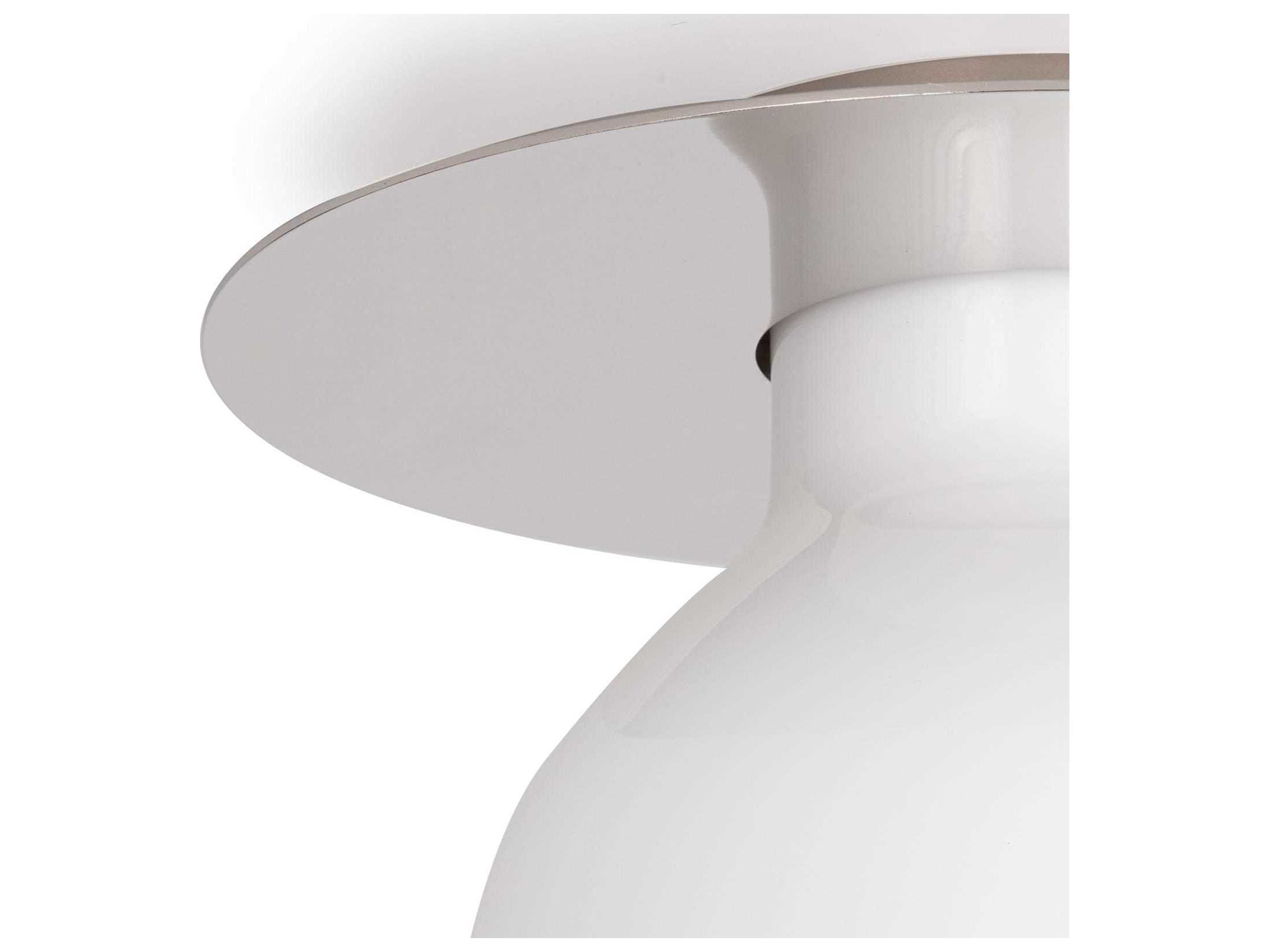 Regina Andrew Mixer 1-Light White Glass Bell Flush Mount