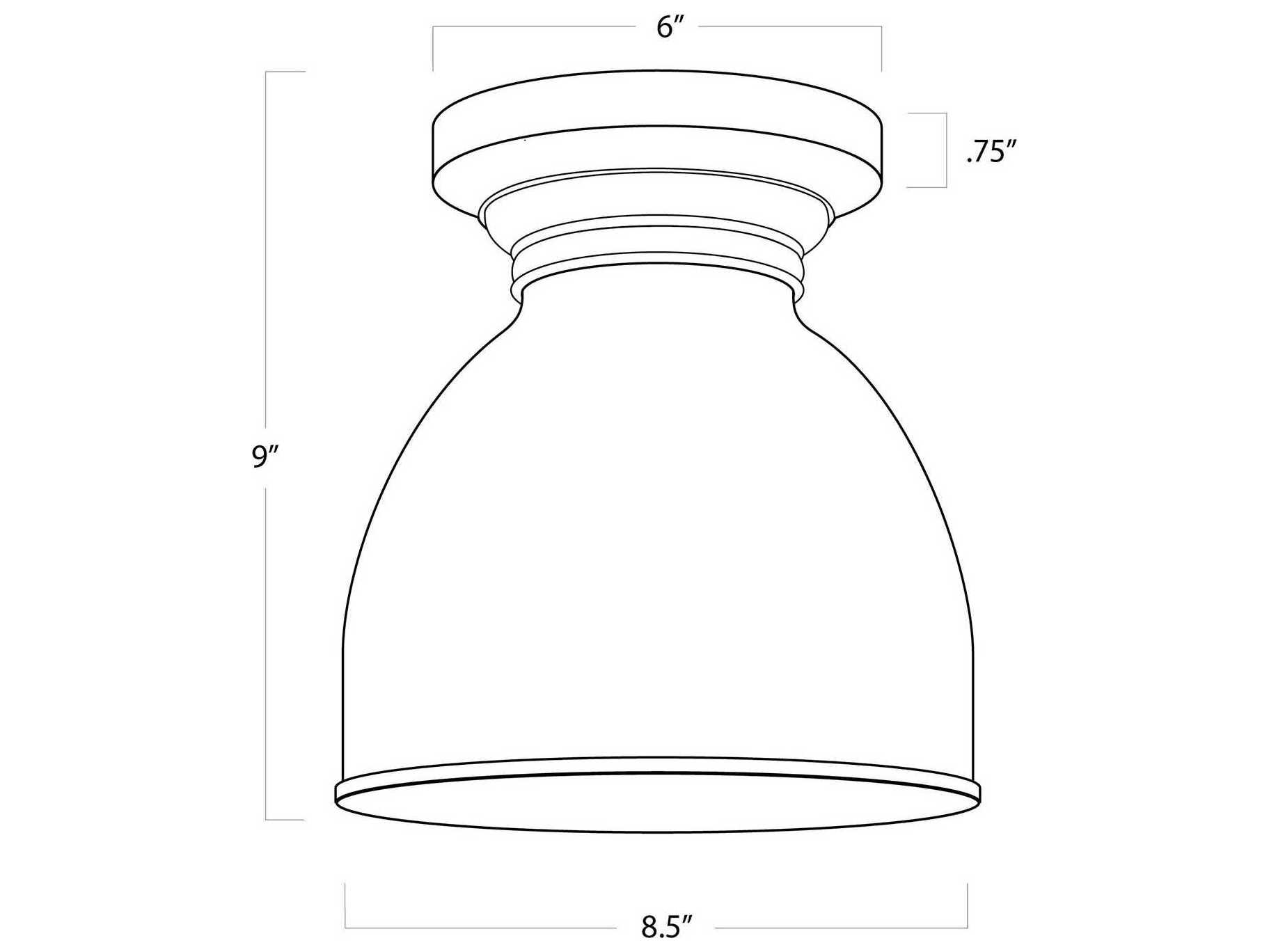 Regina Andrew 1-Light Oil Rubbed Bronze Bell Flush Mount