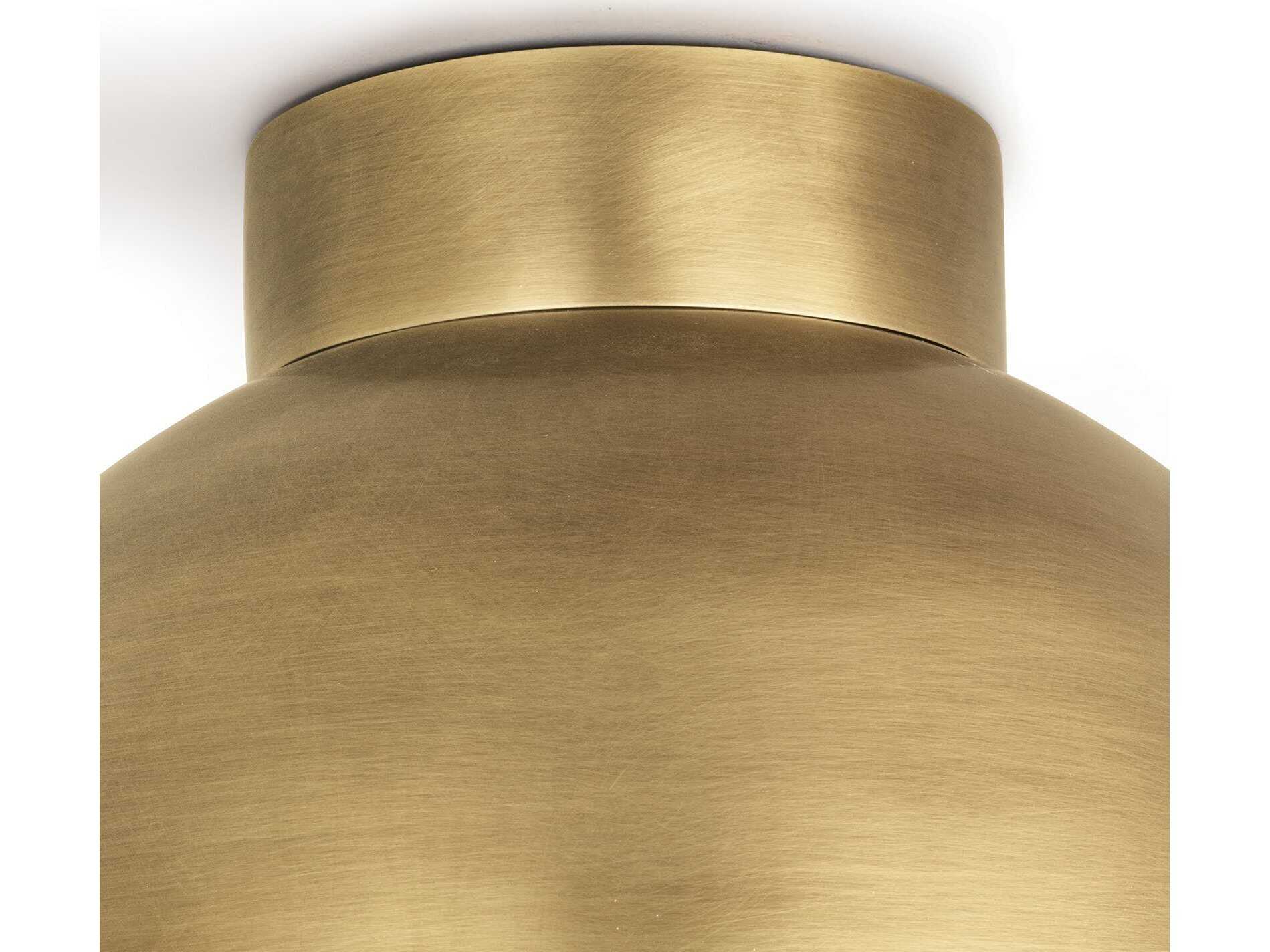 Regina Andrew Montreux 1-Light Natural Brass Flush Mount