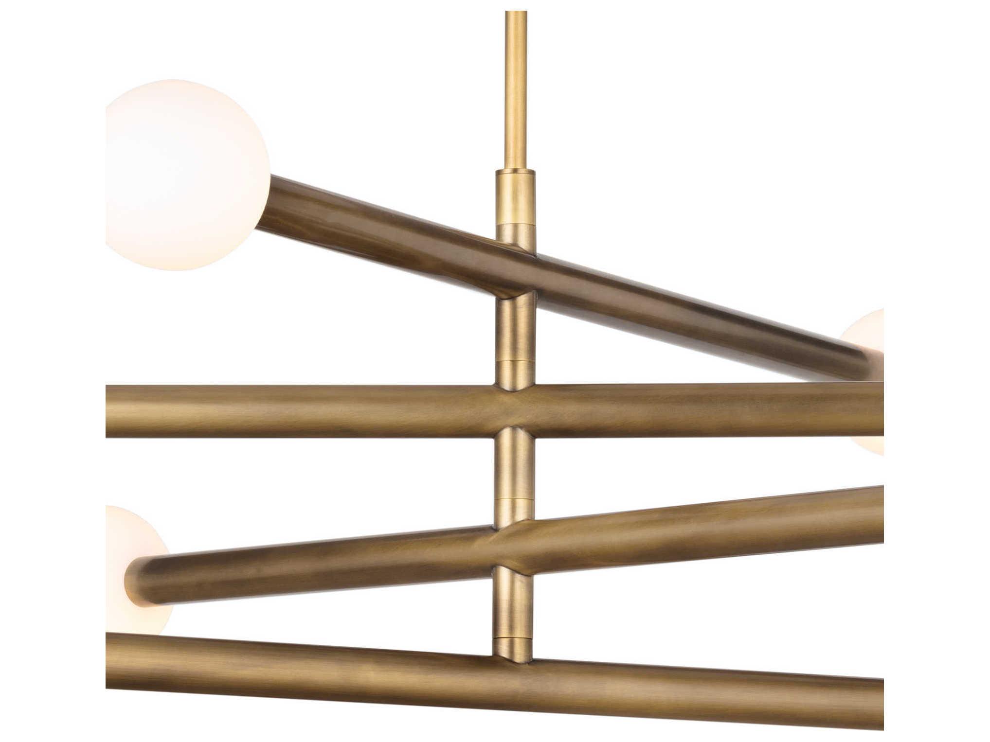 Regina Andrew Beaubien 8-Light Natural Brass Globe Sputnik Chandelier