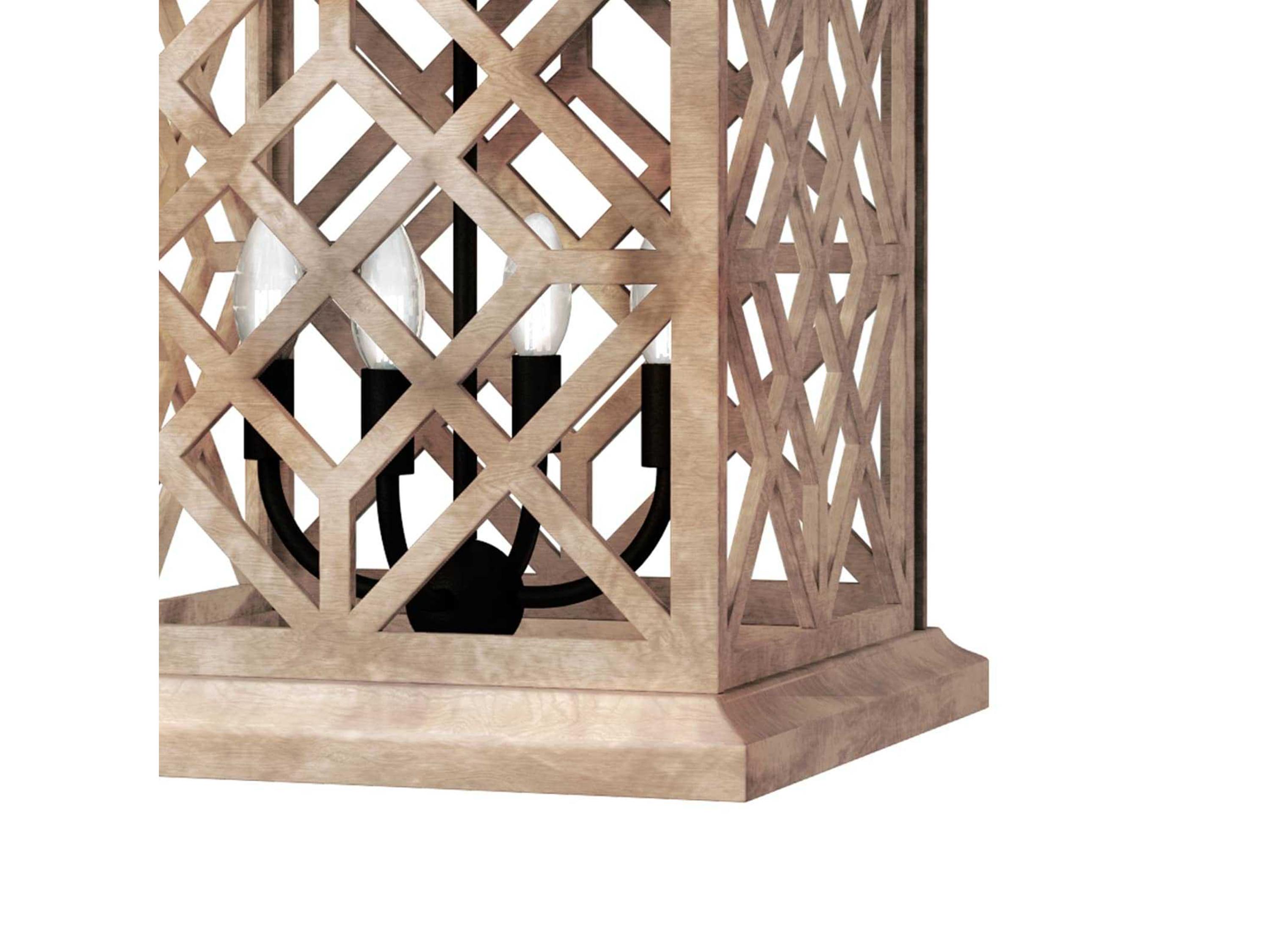 Regina Andrew Chatham 4-Light Natural Brown Candelabra Lantern Chandelier