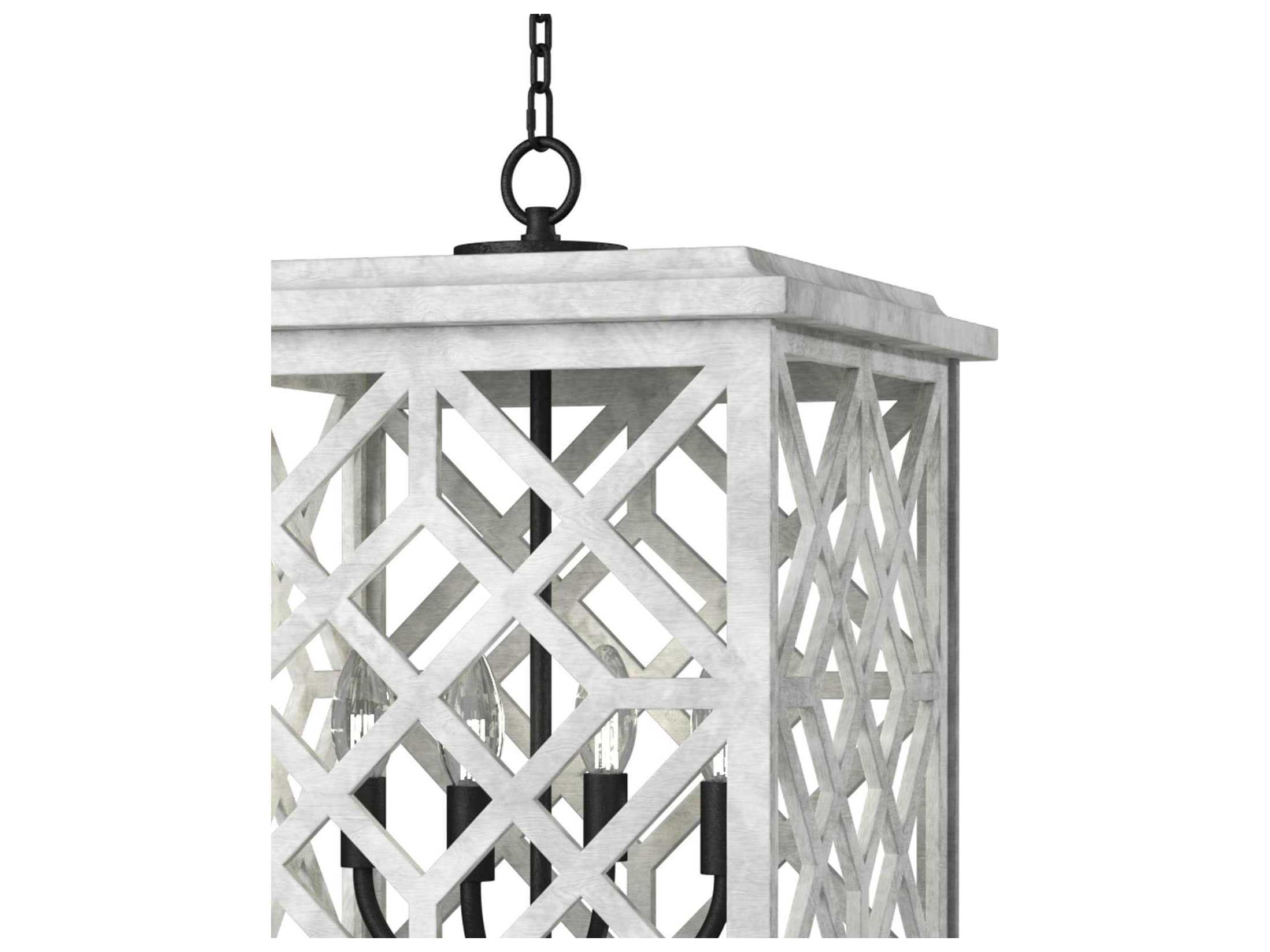 Regina Andrew 4-Light White Candelabra Lantern Chandelier