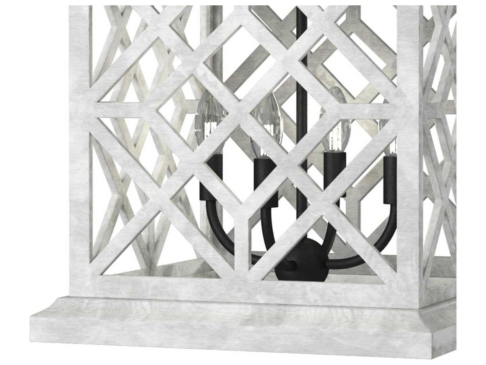 Regina Andrew 4-Light White Candelabra Lantern Chandelier