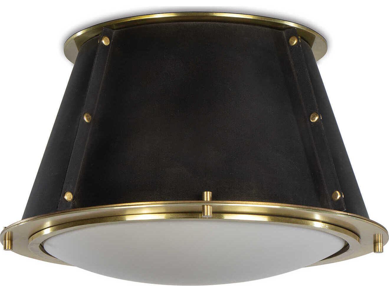 Regina Andrew French Maid 1-Light Blackened Brass Flush Mount
