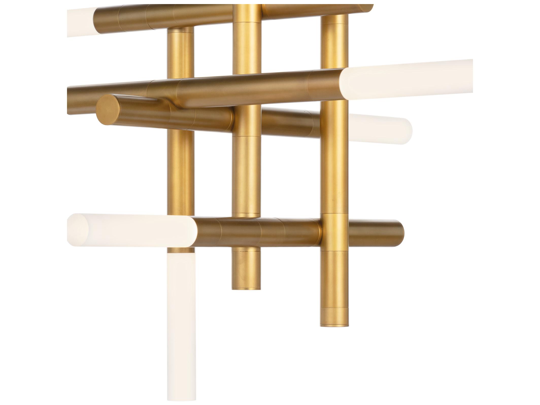 Regina Andrew Cass 8-Light Natural Brass Geometric Chandelier