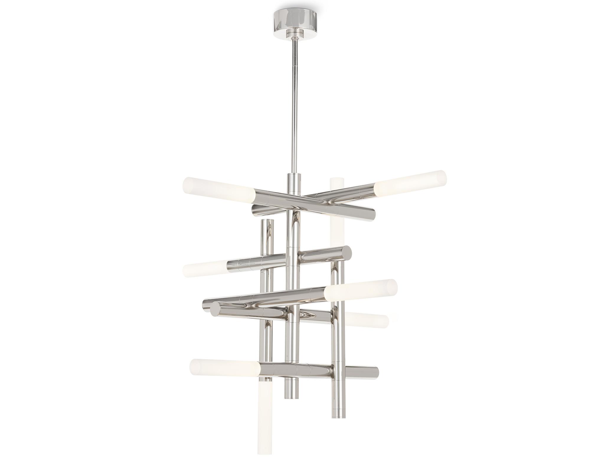 Regina Andrew Cass 8-Light Polished Nickel Geometric Chandelier
