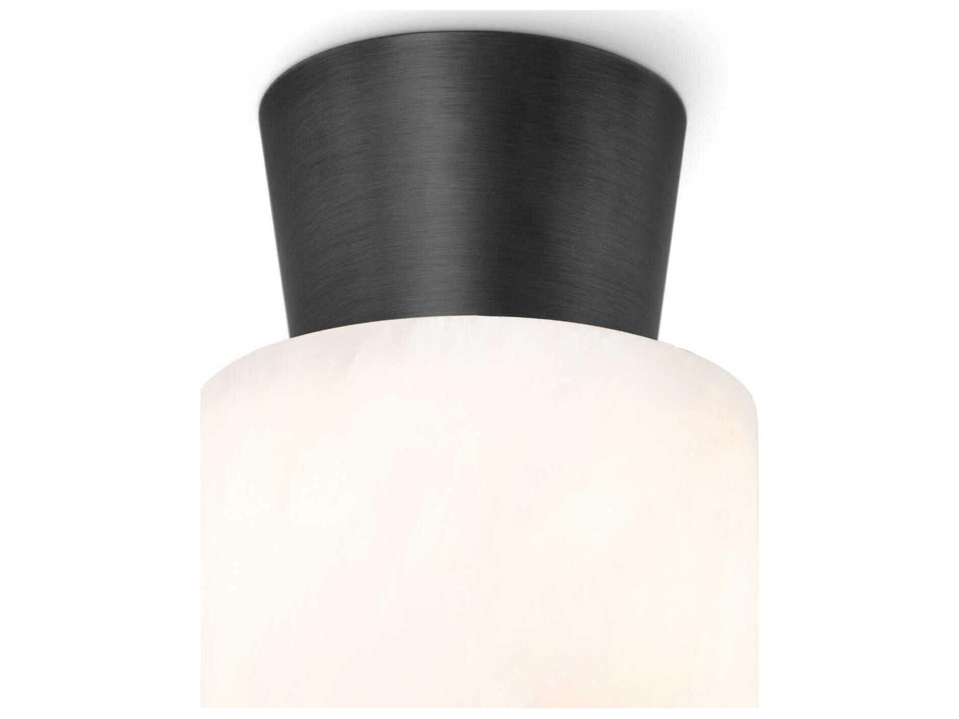 Regina Andrew 1-Light Natural Stone Bronze Cylinder Flush Mount