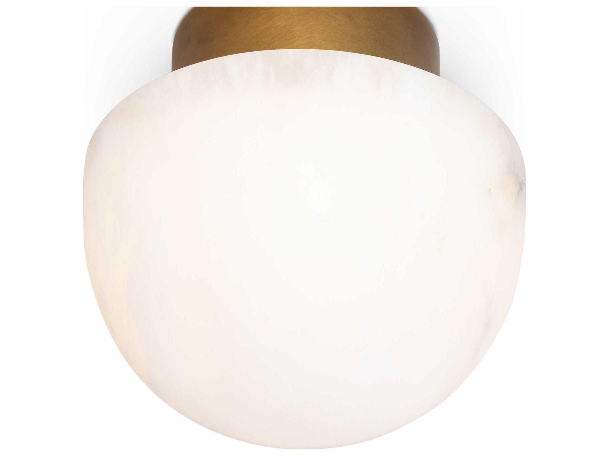 Regina Andrew Parker 1-Light Natural Stone Brass LED Bowl Flush Mount