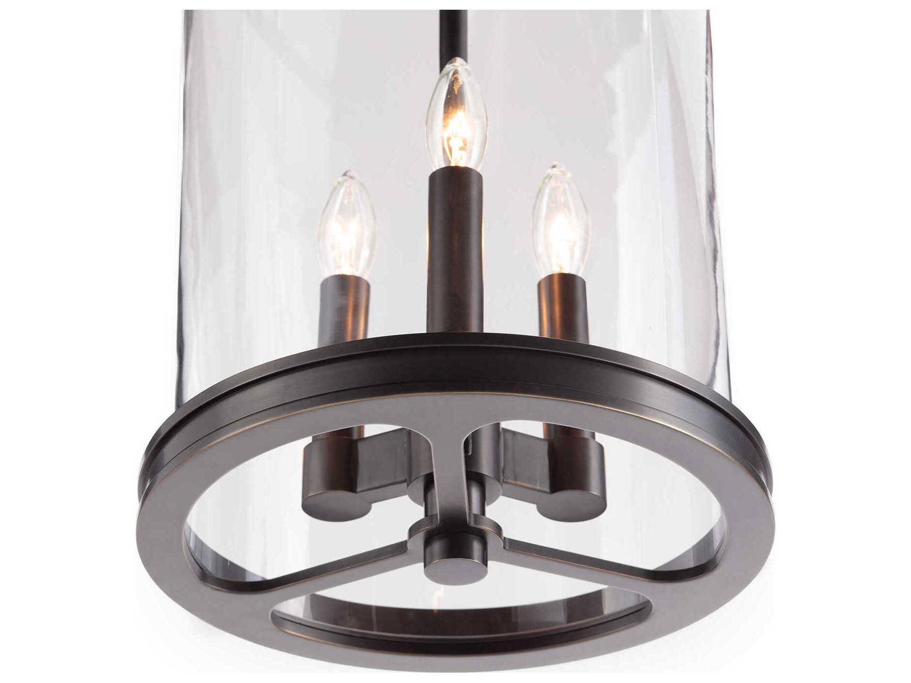 Regina Andrew Adria 3-Light Oil Rubbed Bronze Glass Cylinder Mini Pendant