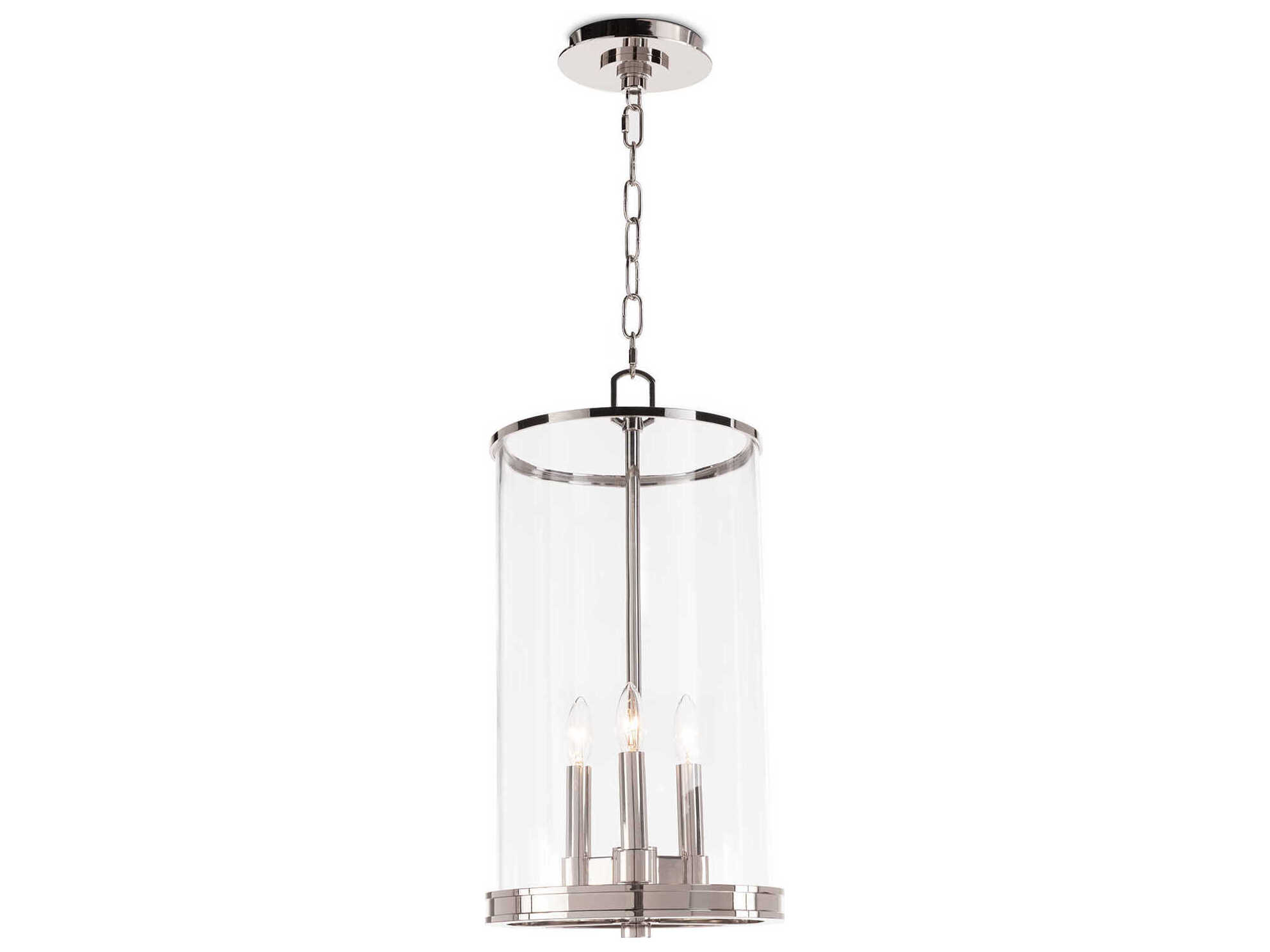 Regina Andrew Adria 3-Light Polished Nickel Glass Cylinder Mini Pendant