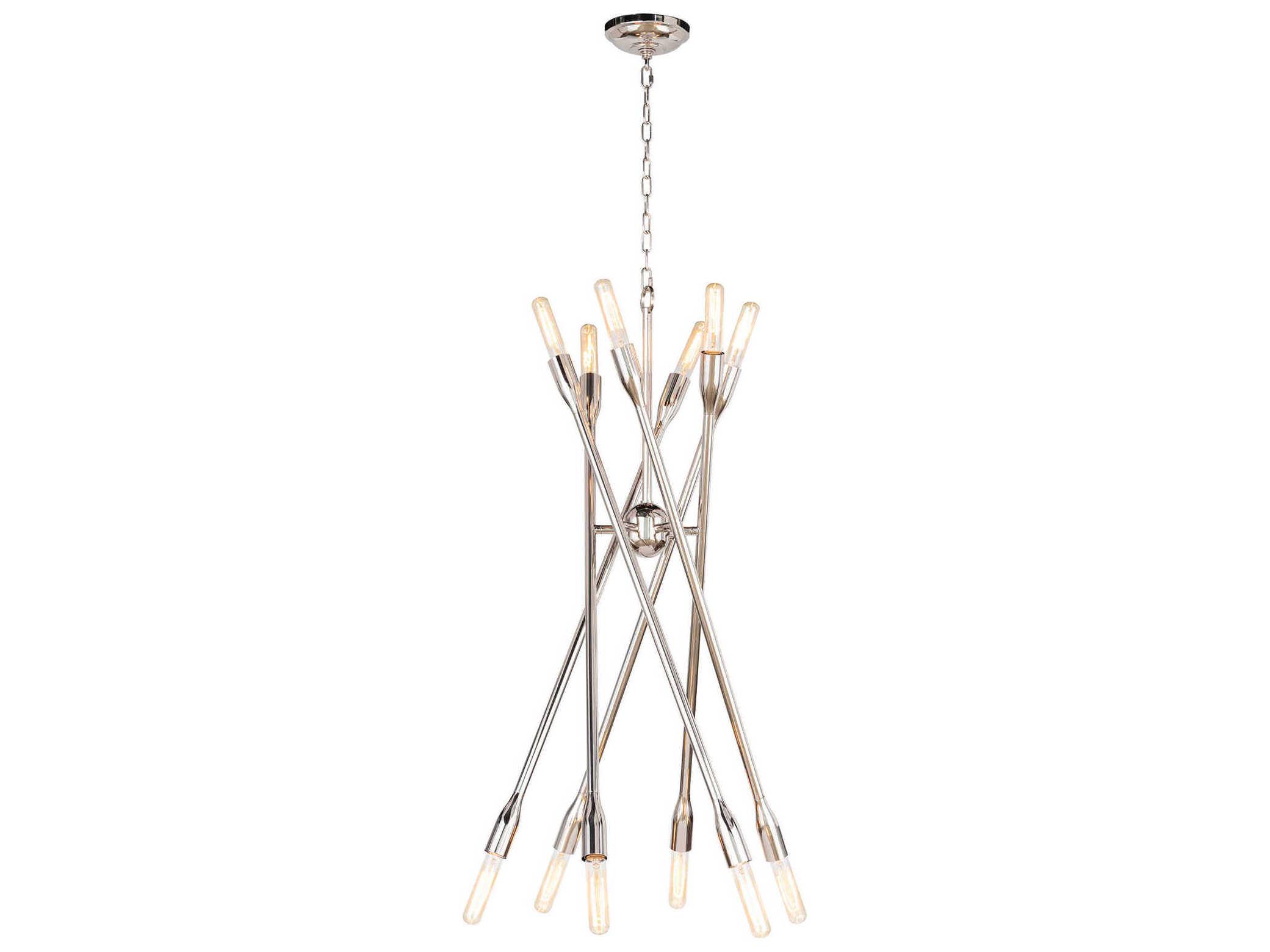 Regina Andrew Cobra 12-Light Polished Nickel Chandelier