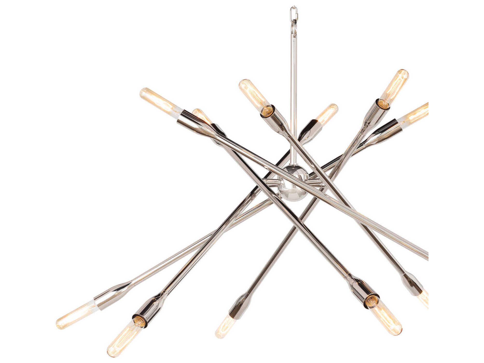 Regina Andrew Cobra 12-Light Polished Nickel Chandelier