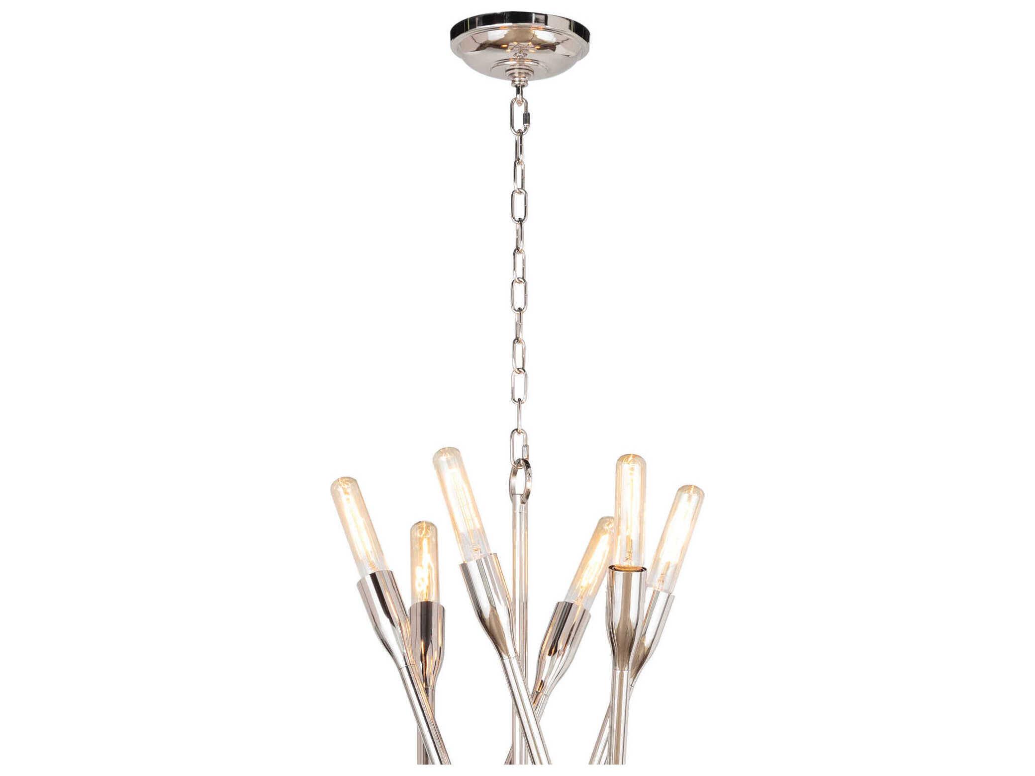 Regina Andrew Cobra 12-Light Polished Nickel Chandelier