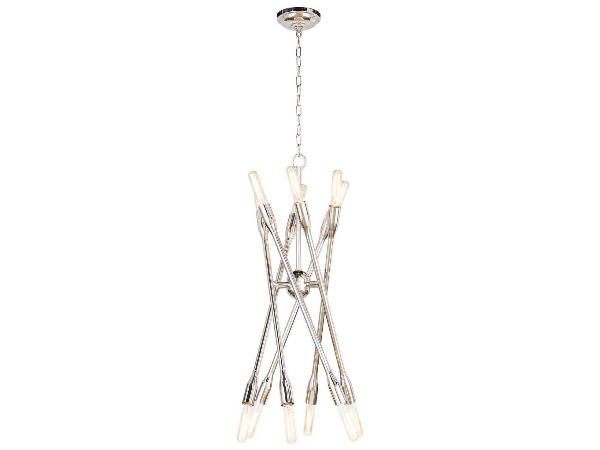 Regina Andrew Cobra 12-Light Polished Nickel Chandelier